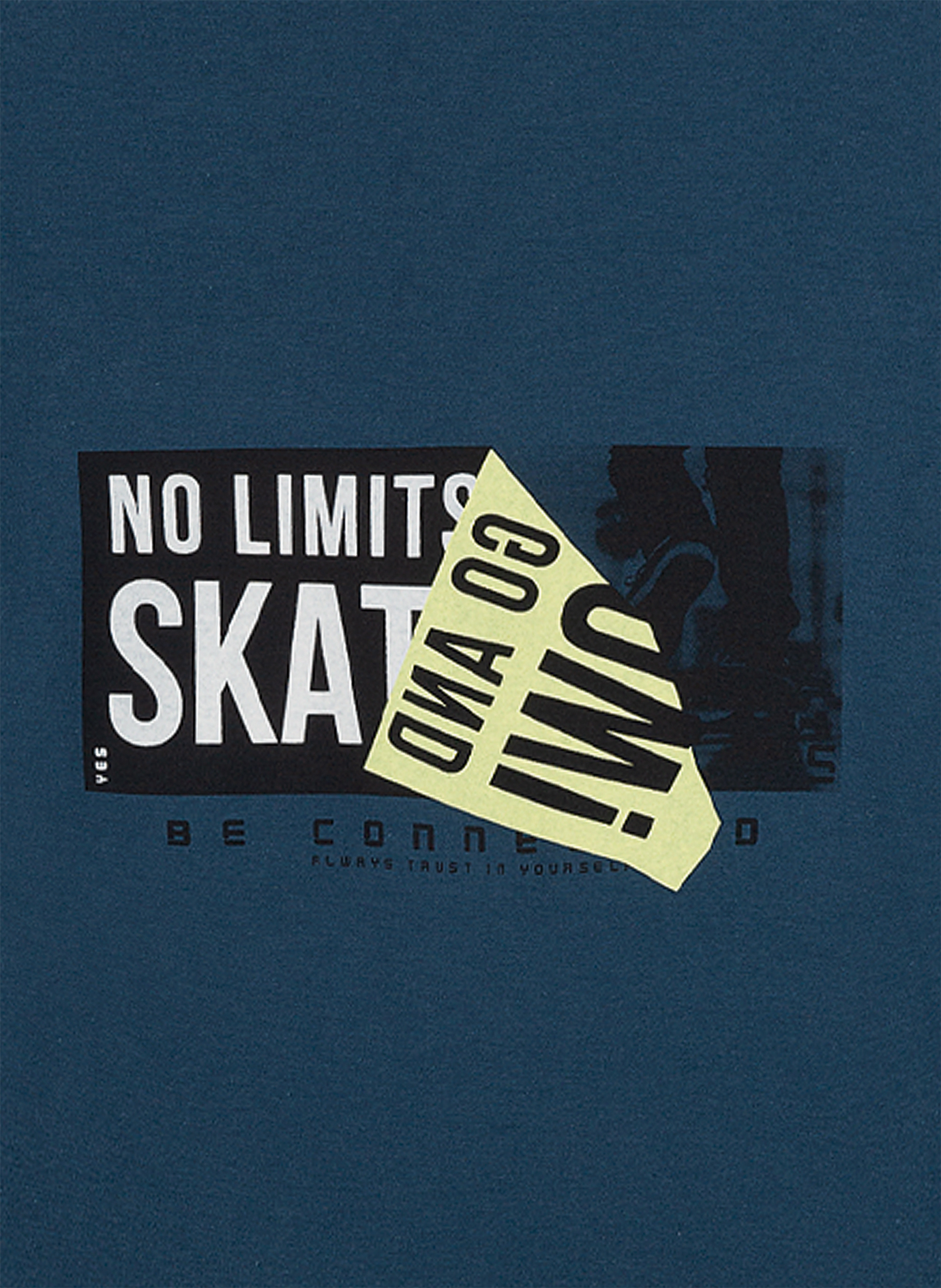 Jungen-Schlafanzug lang Blau Skate
