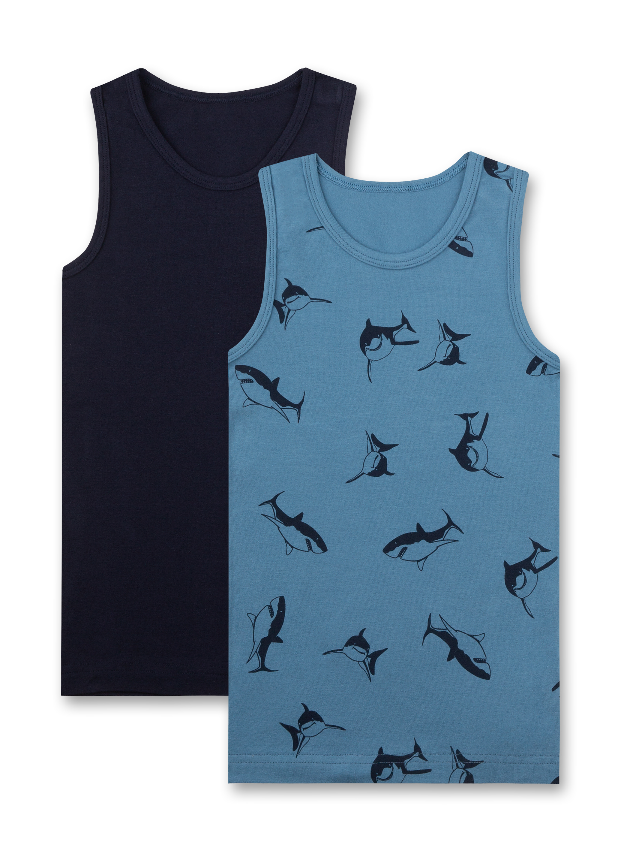 Jungen-Unterhemd (Doppelpack) Blau