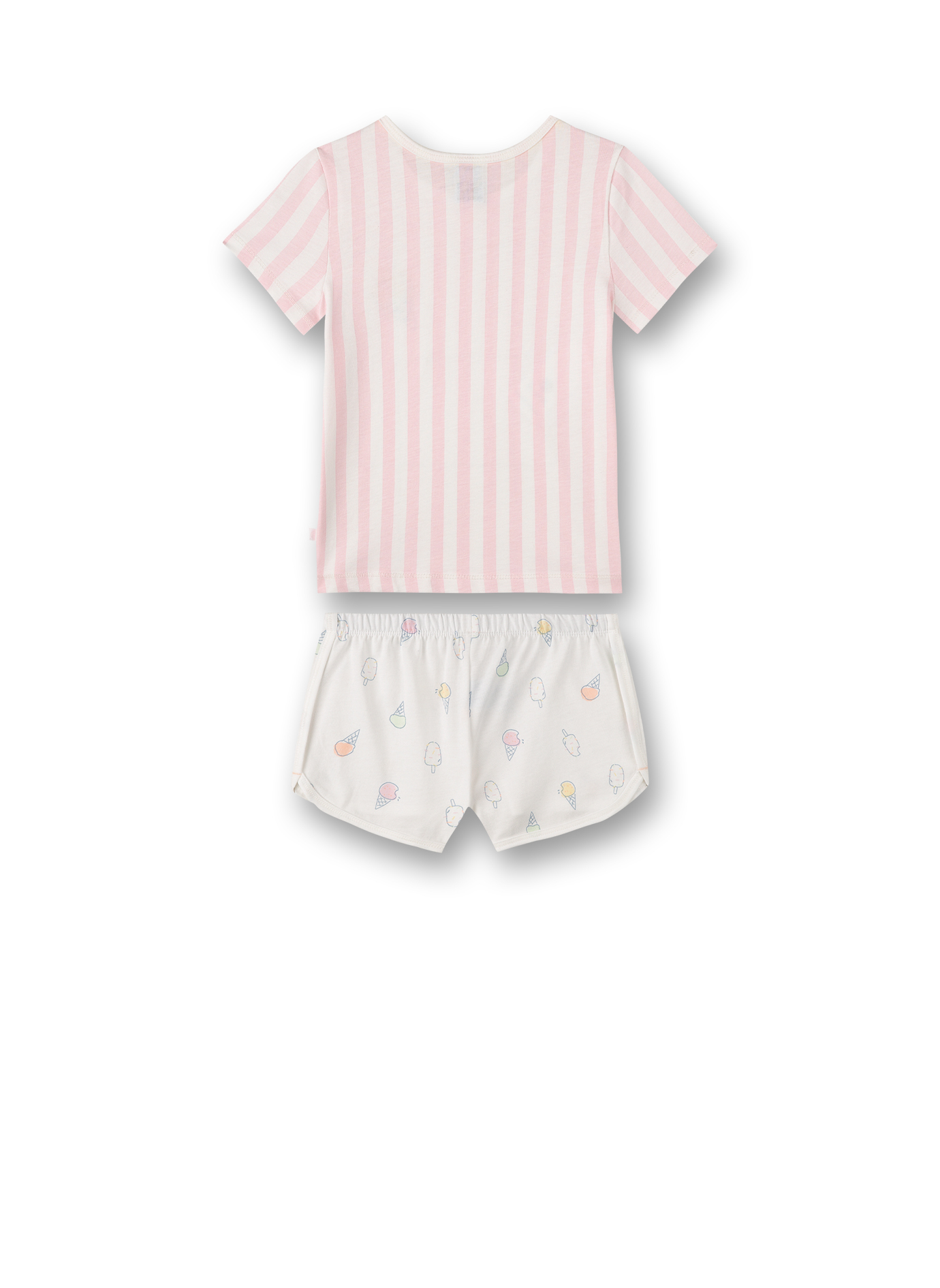 Sanetta Schlafanzug Lang Set di Pigiama, Argento e Rosa, 104 cm Bambina