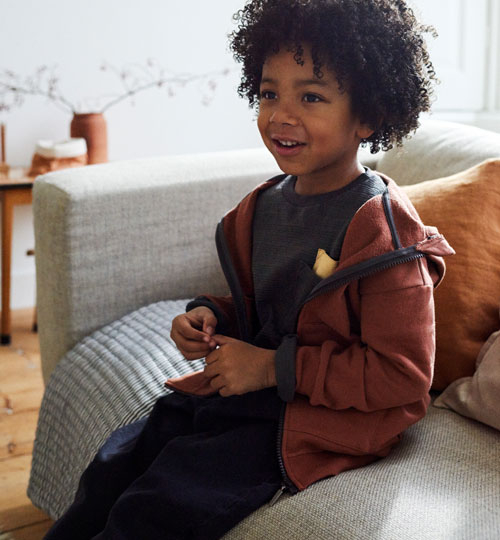 Jungen-Sweatjacke Braun