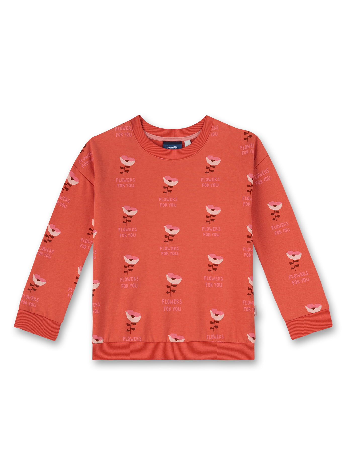 Mädchen-Sweatshirt Orange Flowers for You