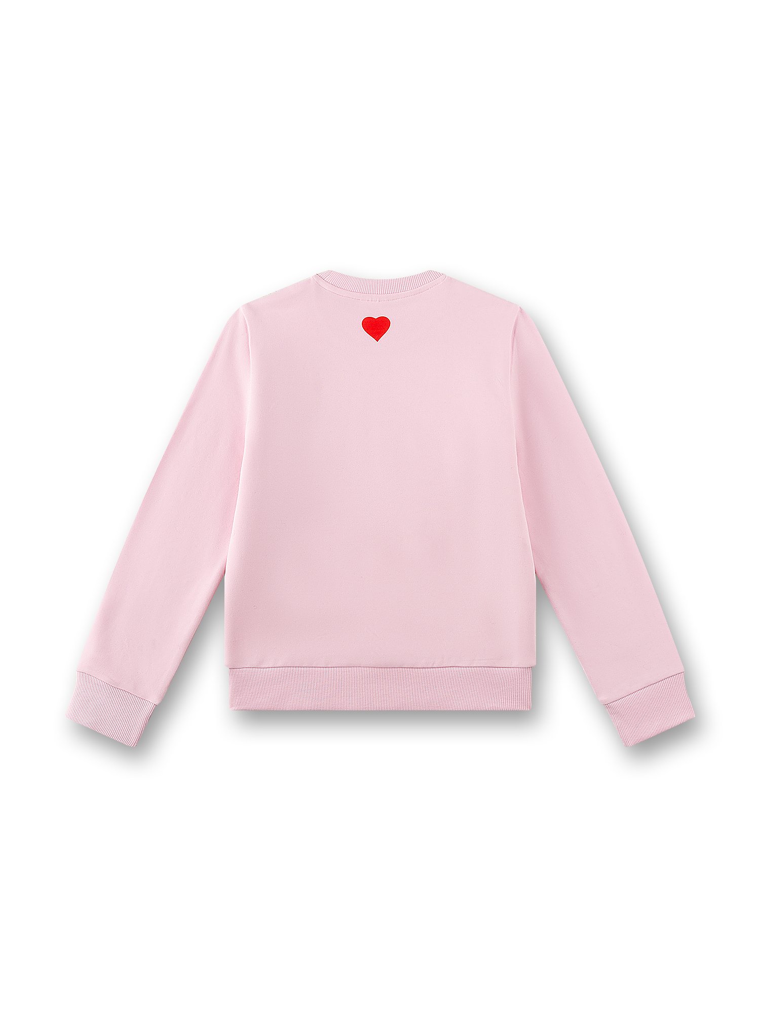 pinkes Sweatshirt, Herz-Applikation, Langarm, Rundhals, Kinders Größe