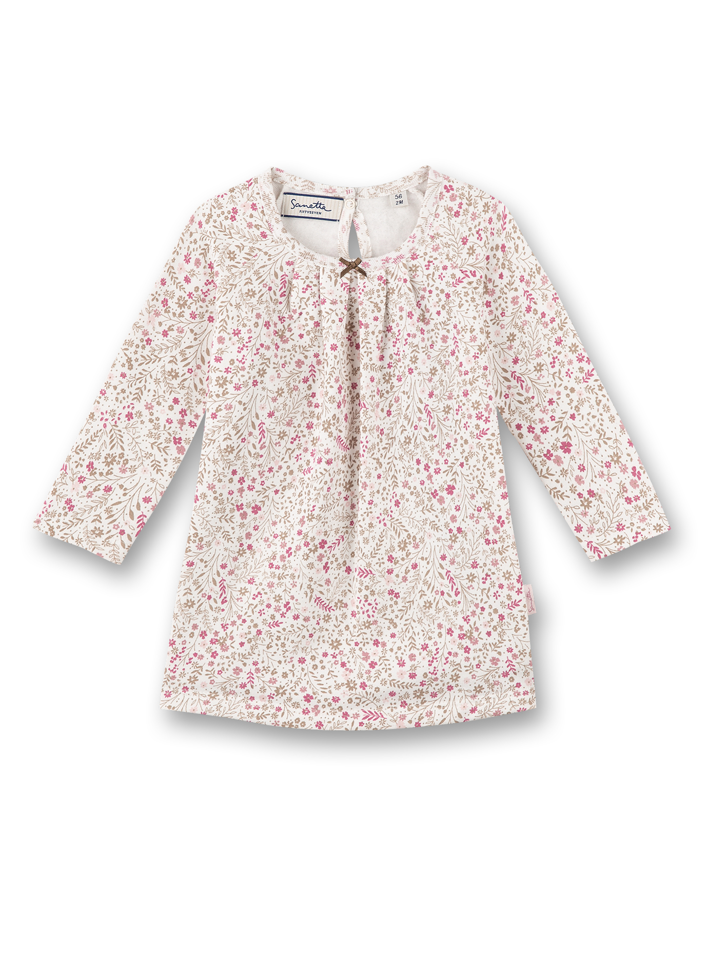 Mädchen-Kleid Off-White Blumen-Allover Lovely Teddy
