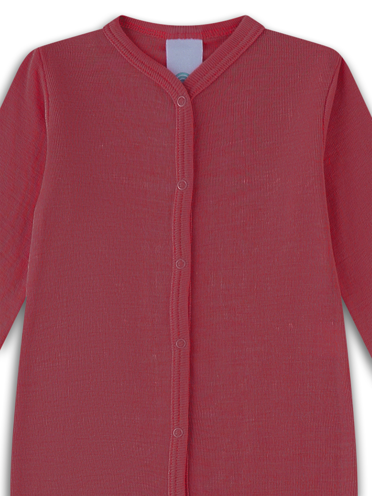 Baby Bodysuit, Cardigan, Red, Gestrickt, Druckknöpfe