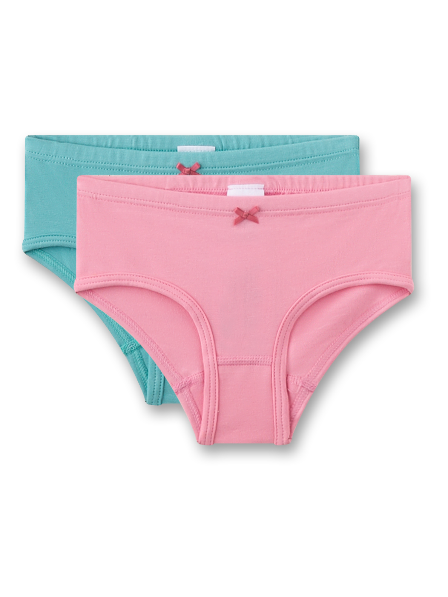 Mädchen-Hüftslip (Doppelpack) rosa & türkis