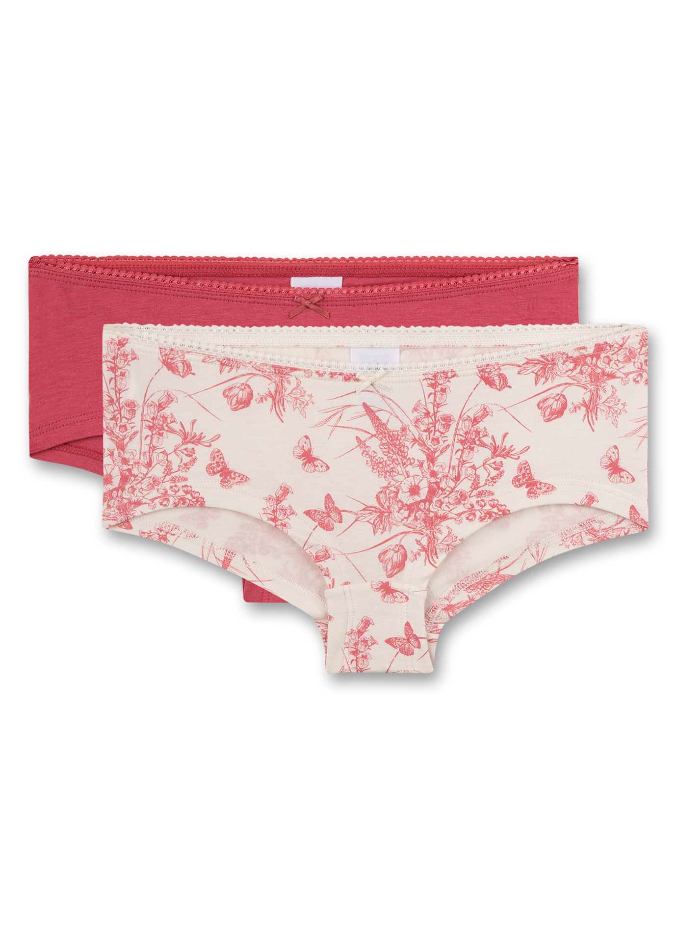 Mädchen-Cutbrief (Doppelpack) Off-White und Rosa