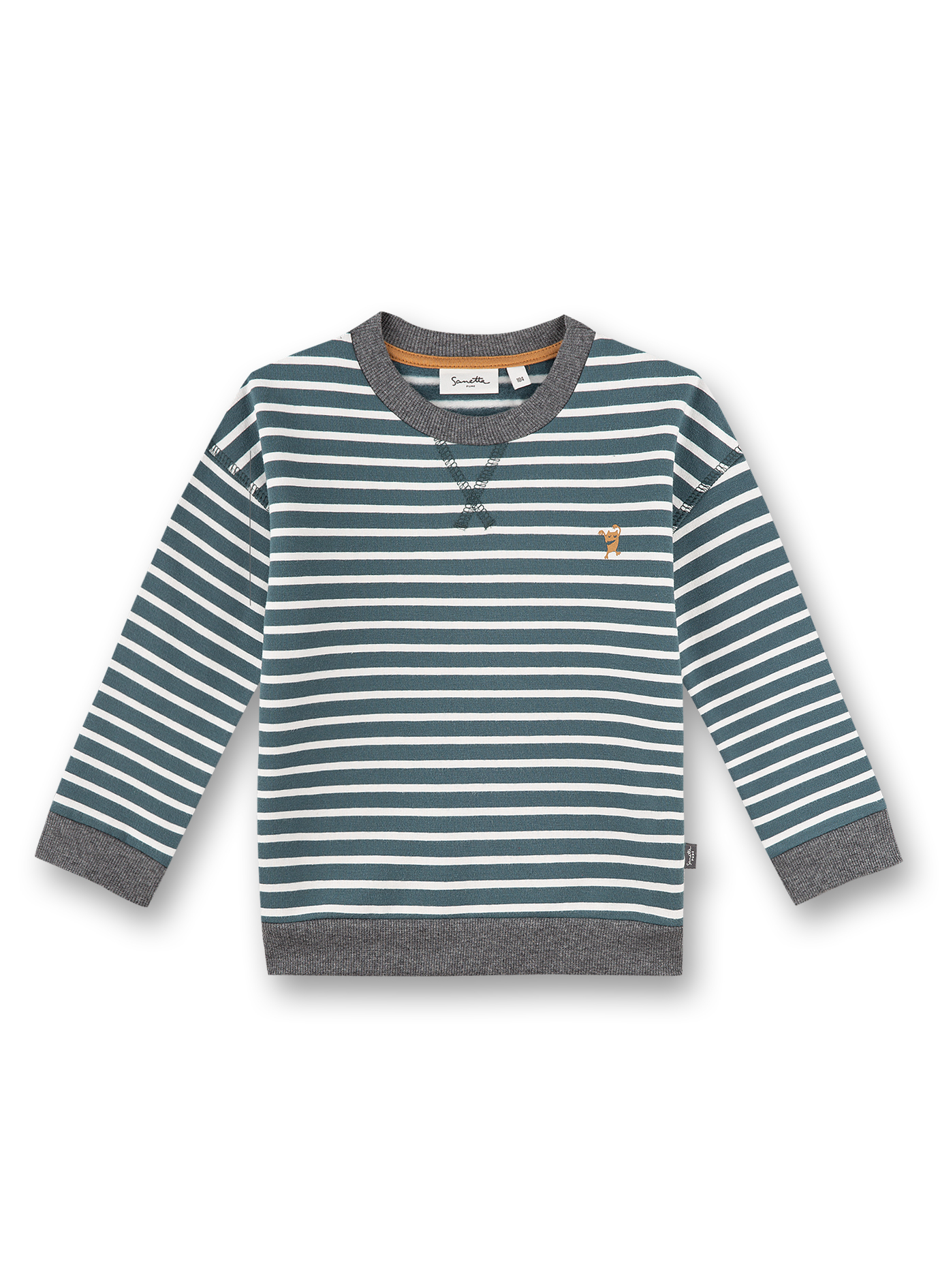 Jungen-Sweatshirt Blau Ringel