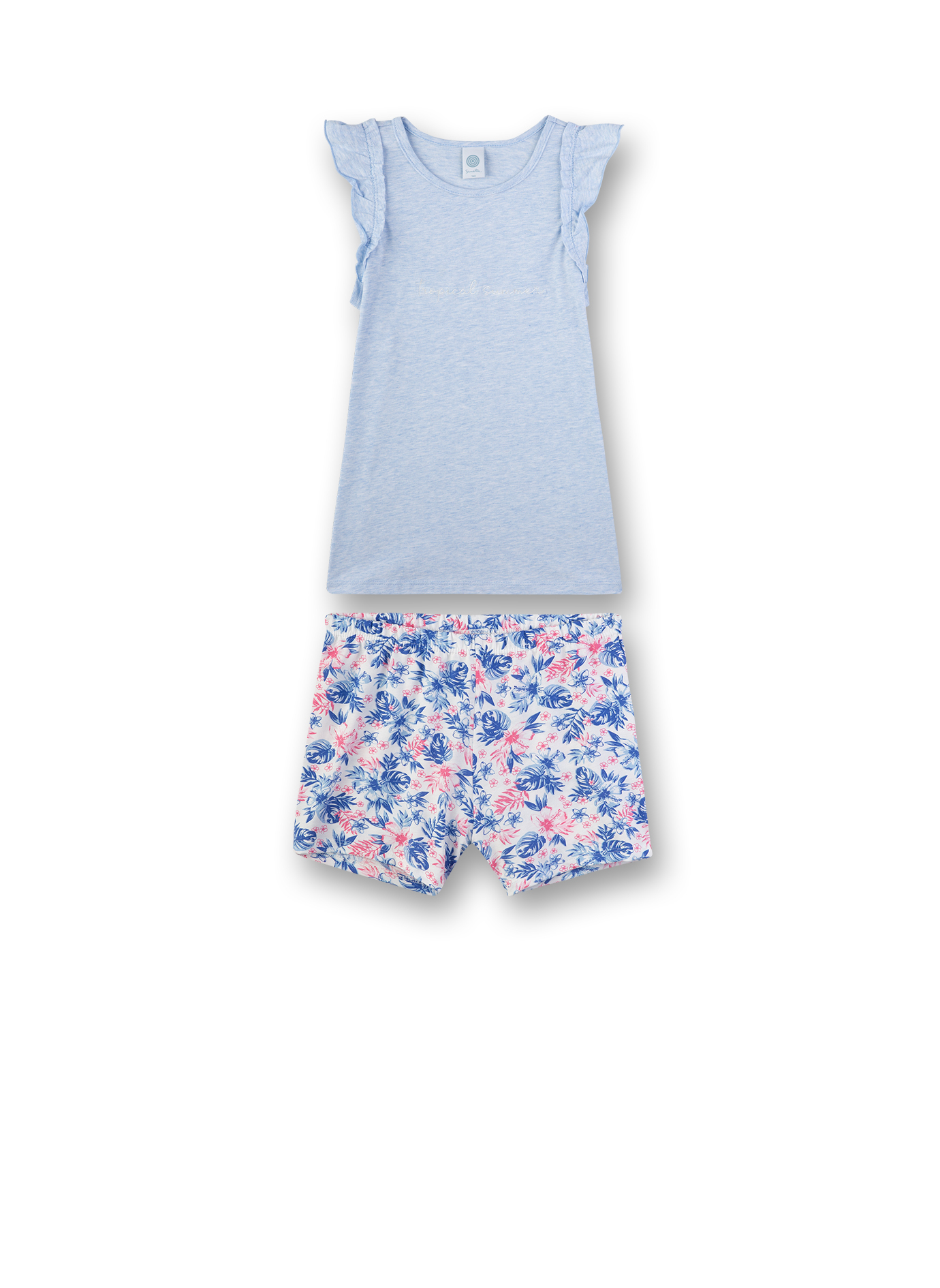 Mädchen-Schlafanzug Blau Tropic Blossom  