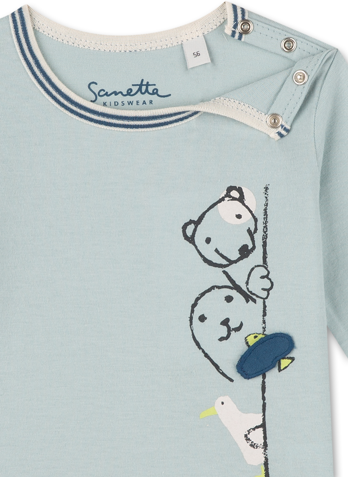 Jungen-Shirt langarm Hellblau