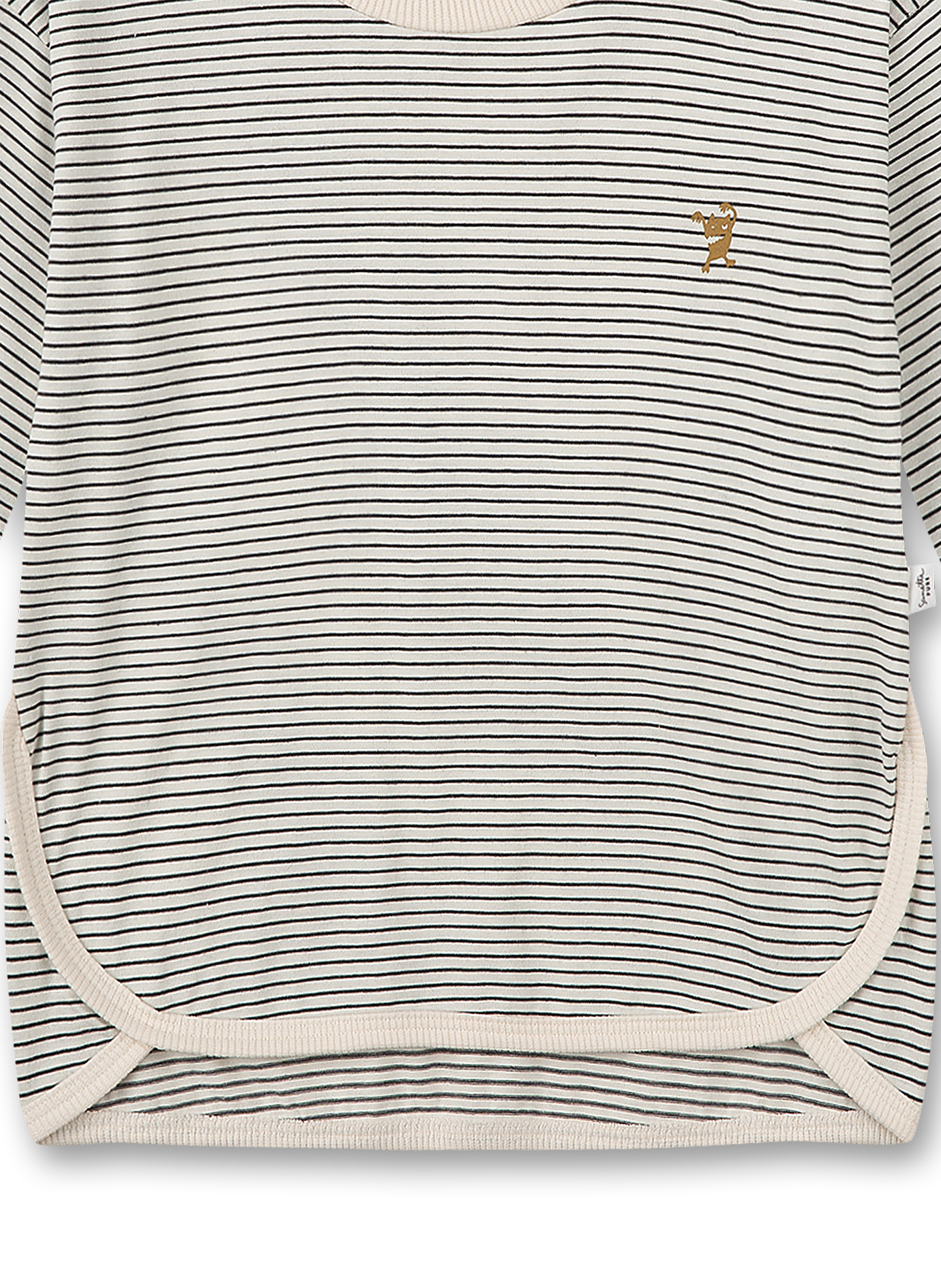 Unisex-Shirt langarm Off-White Ringel
