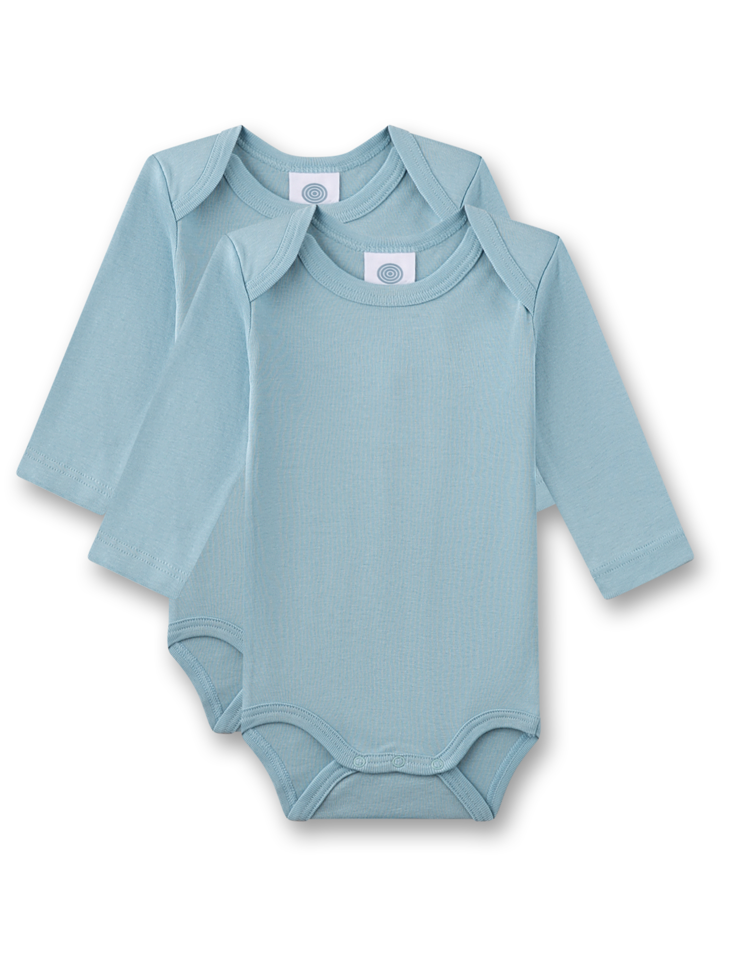Baby-Body langarm (Doppelpack) hellblau
