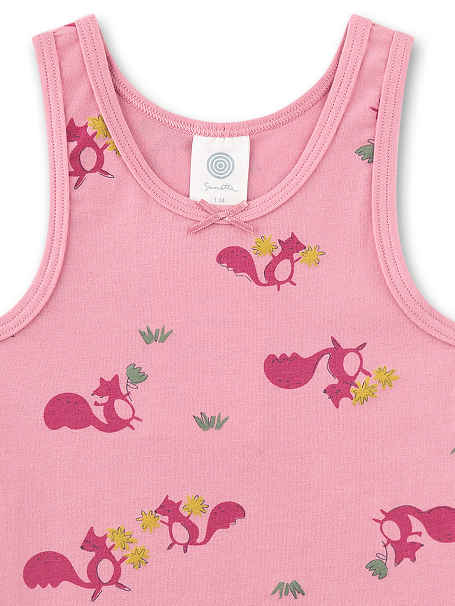 pink, Tanktop, Kindergarten, Eichhörnchen Muster, Baumwolle