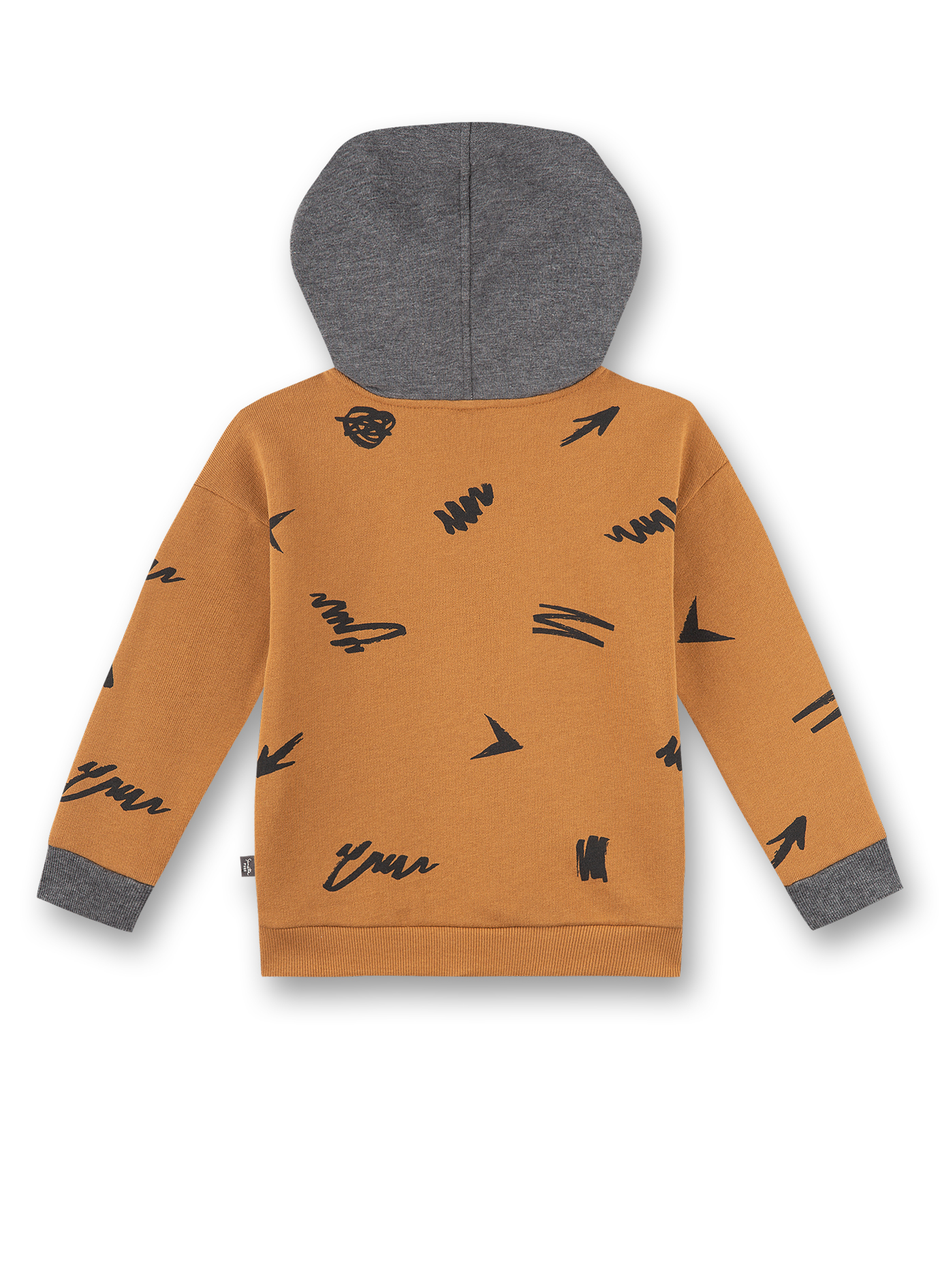 Jungen-Kapuzensweatshirt Braun 