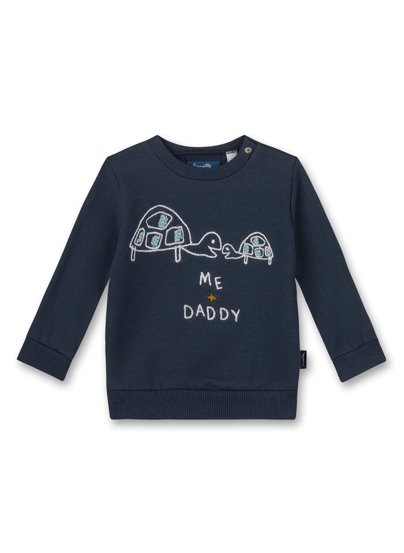 Jungen-Sweatshirt Dunkelblau Turtle