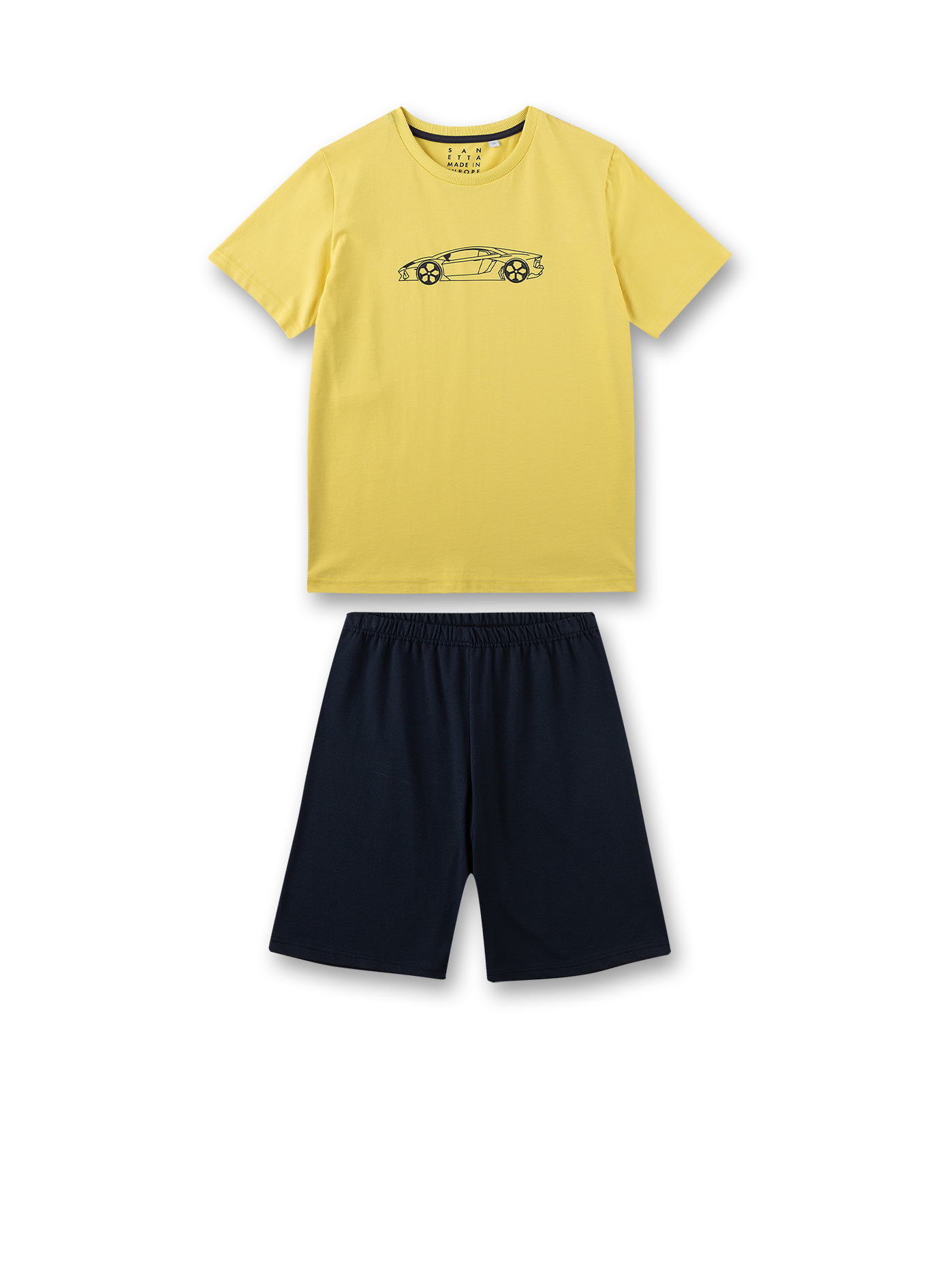 Jungen-Schlafanzug kurz Gelb