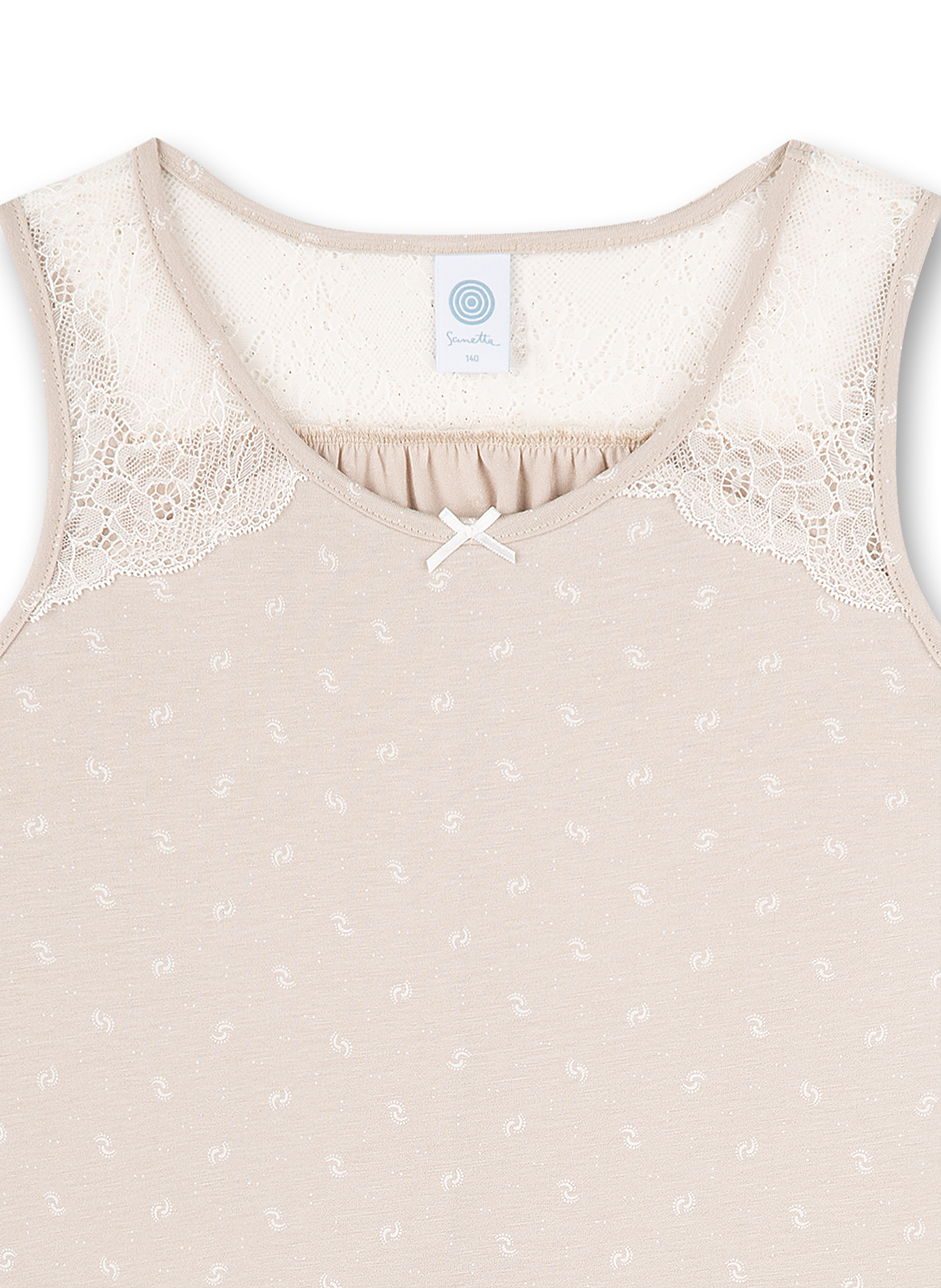 Mädchen-Nachthemd Beige Art Deco