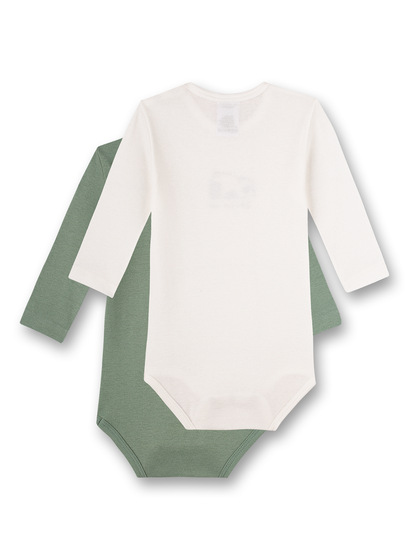 Body langarm (Doppelpack) Grün und Off-White Panda
