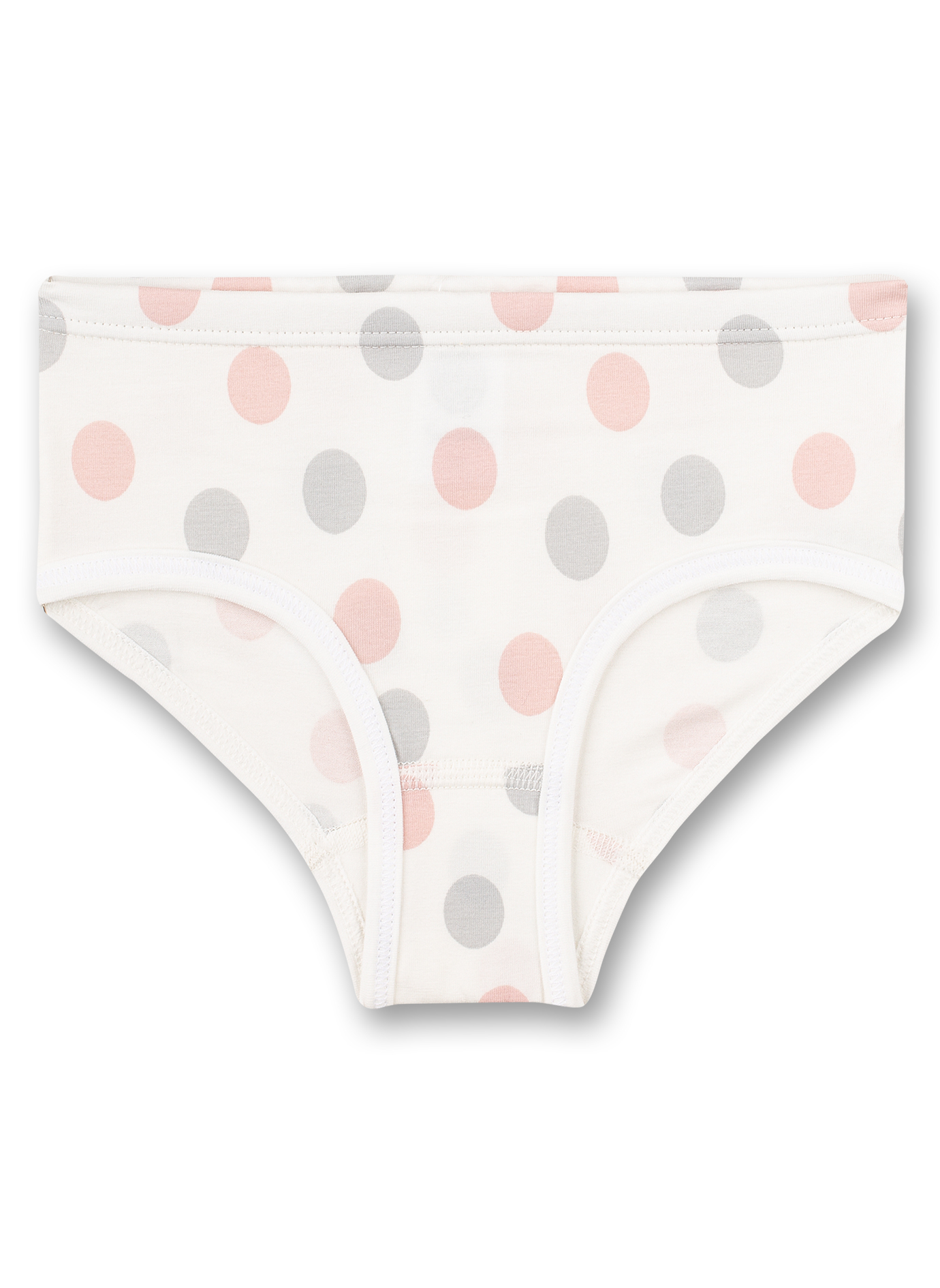 Mädchen-Hüftslip Weiß Dots-Allover