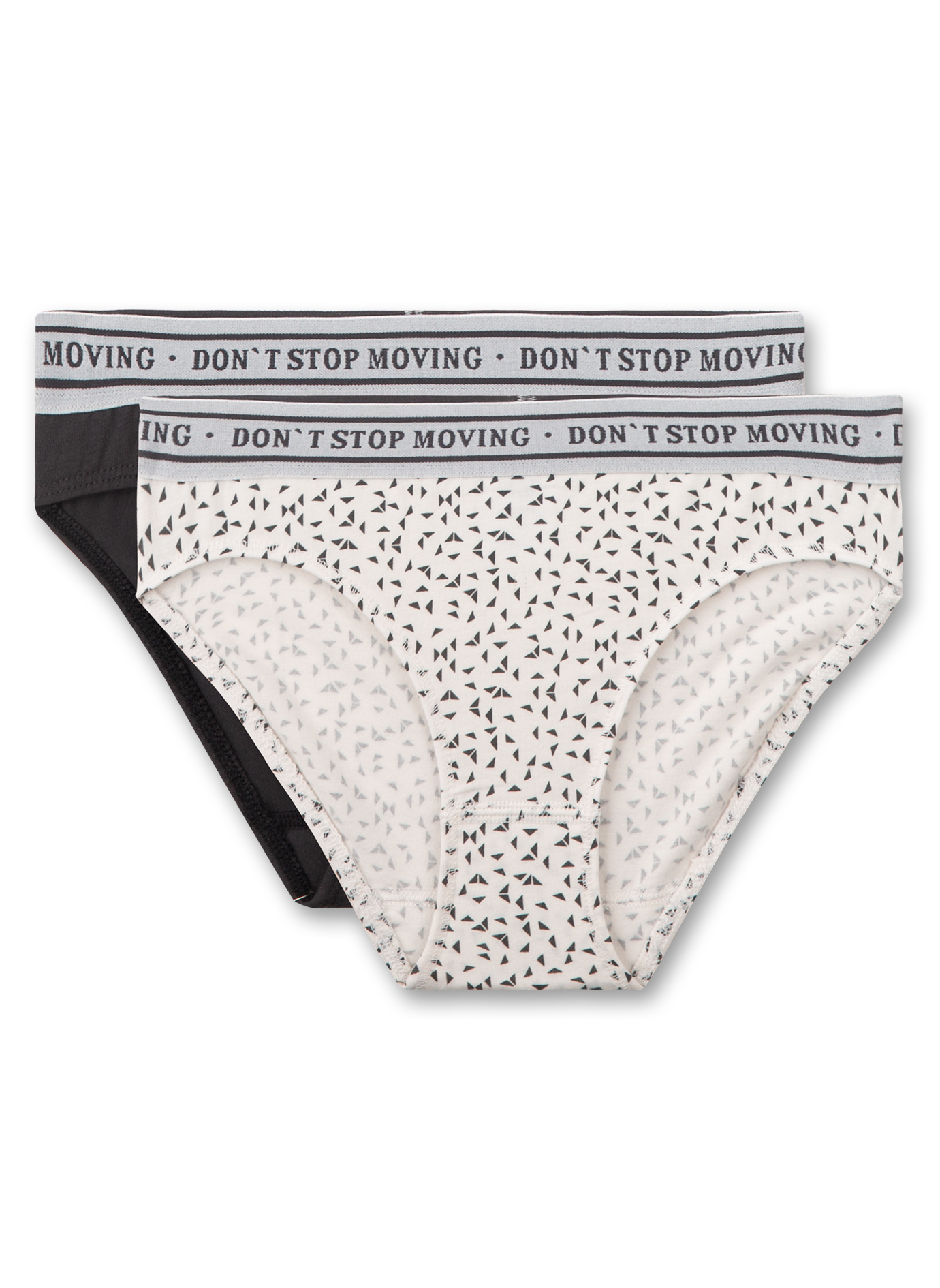 Mädchen-Rioslip (Doppelpack) Off-White und Dunkelgrau