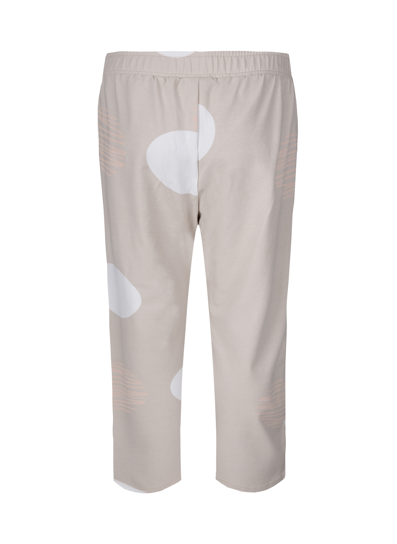 Damen-7/8-Schlafhose Beige Dots