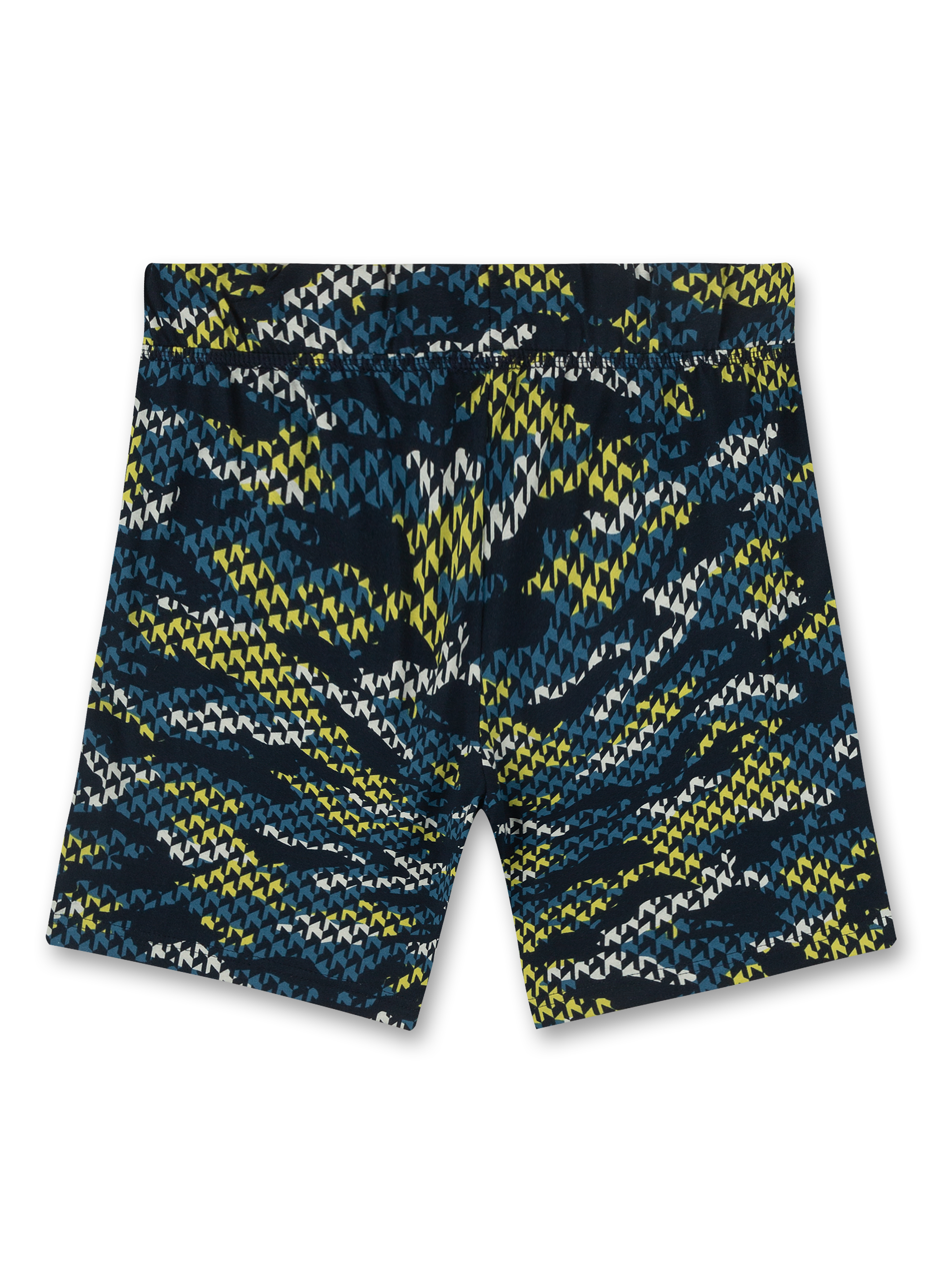 Jungen-Shorts Dunkelblau Camouflage-Allover