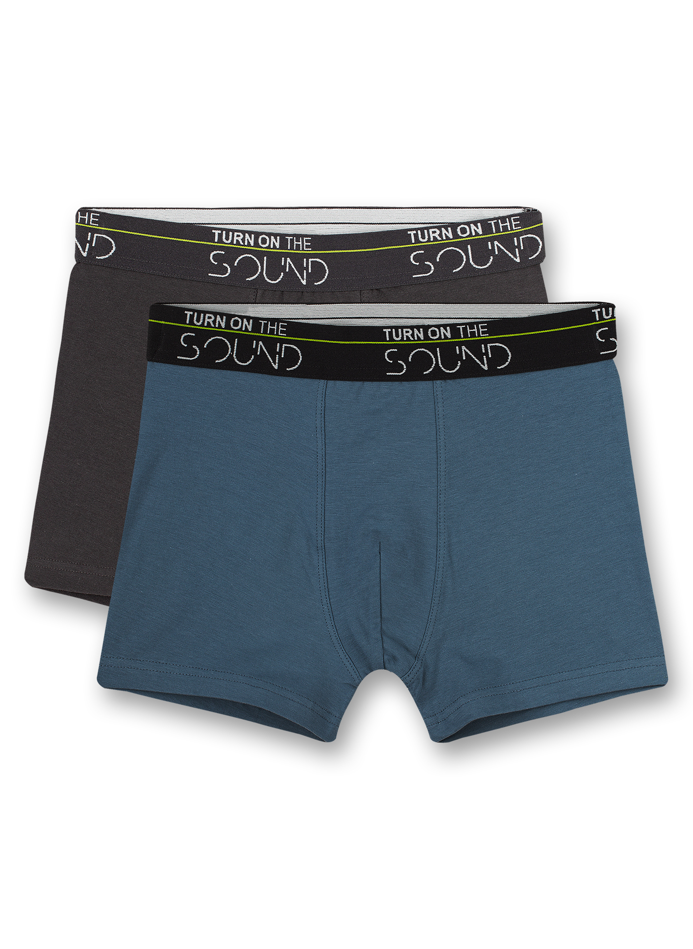 Jungen-Hipshorts (Doppelpack) Blau und Grau Urban Music