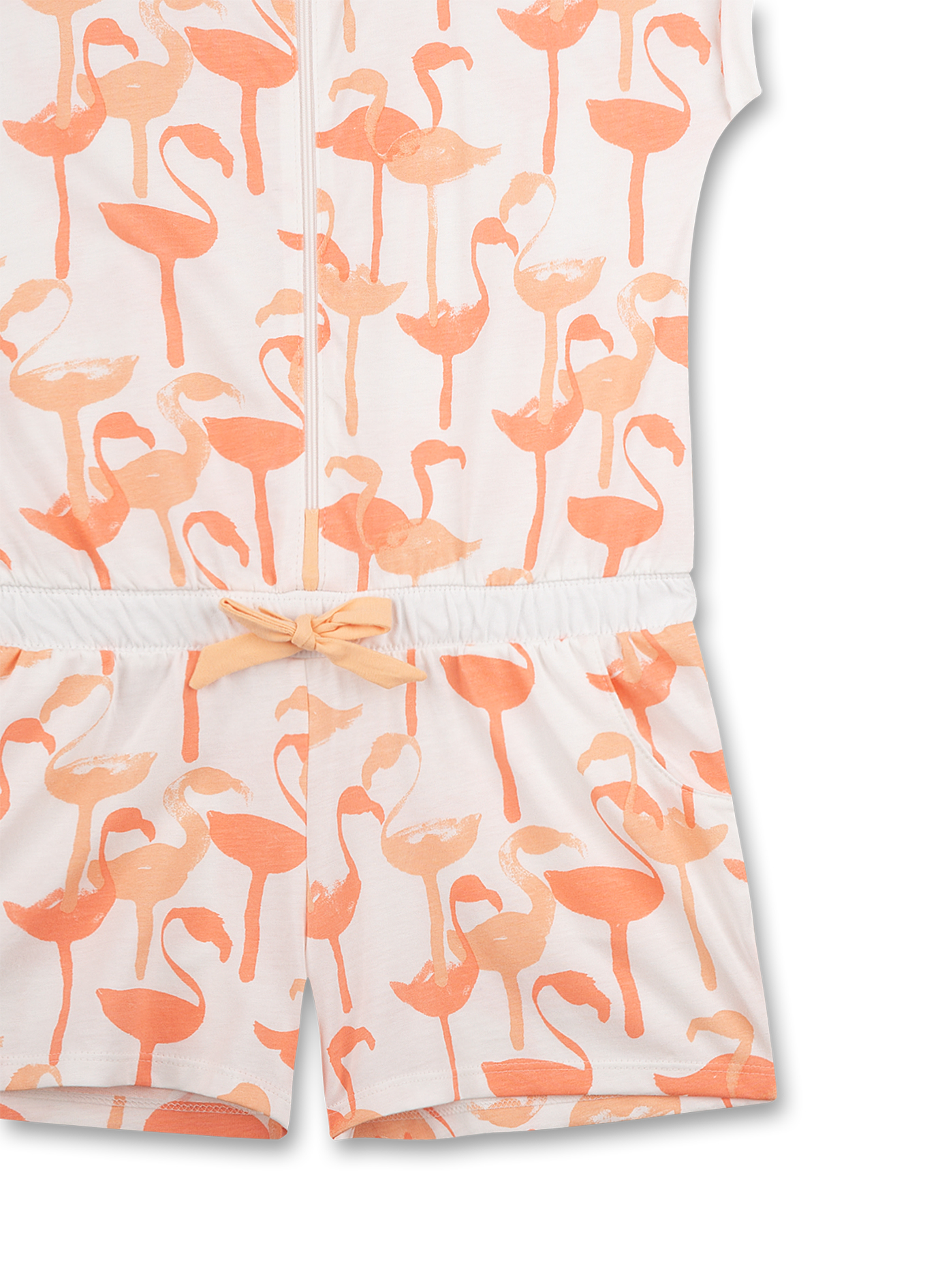 Mädchen-Overall kurz Orange Fabulous Flamingo