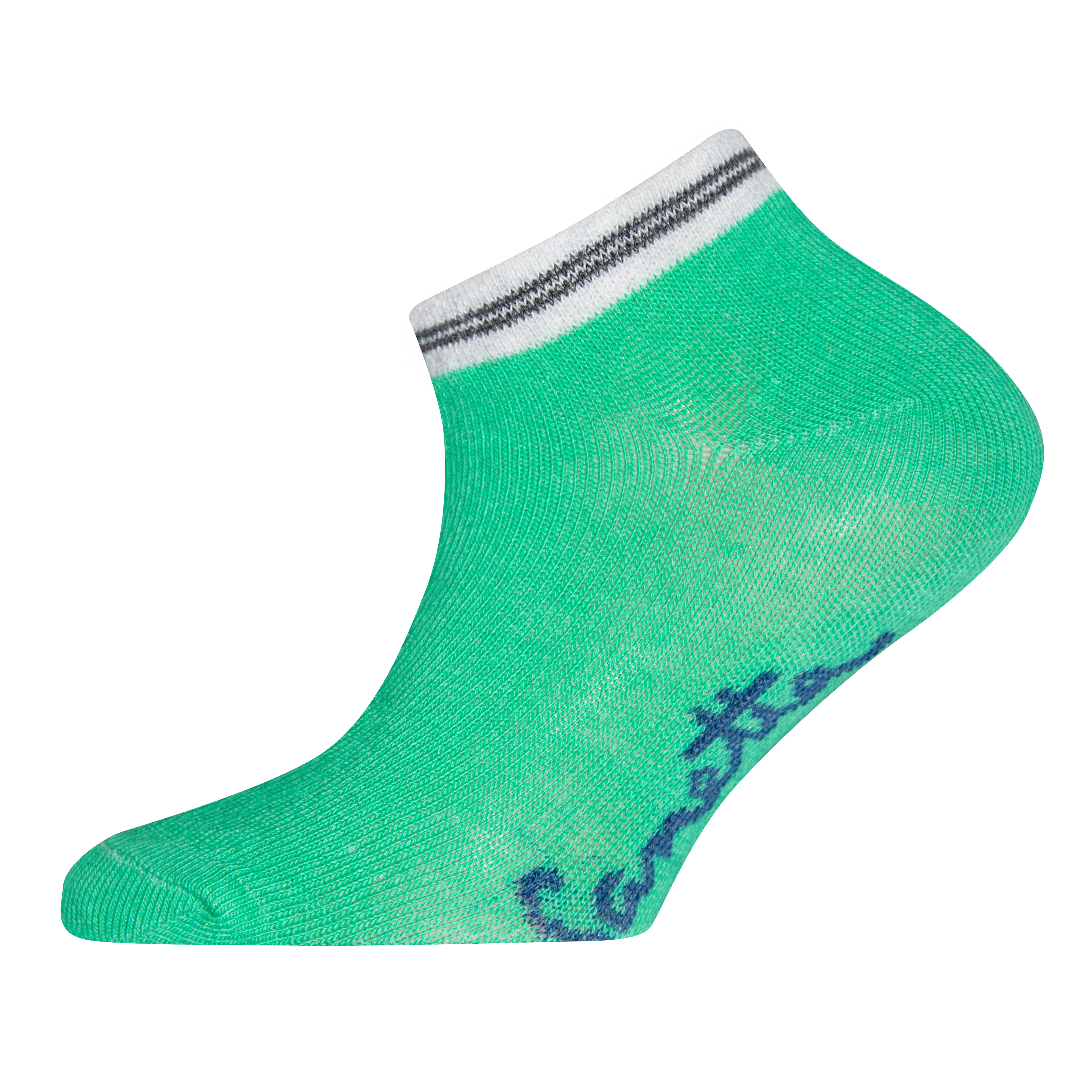 Jungen Sneaker-Socken (Doppelpack) Grün und Graumelange