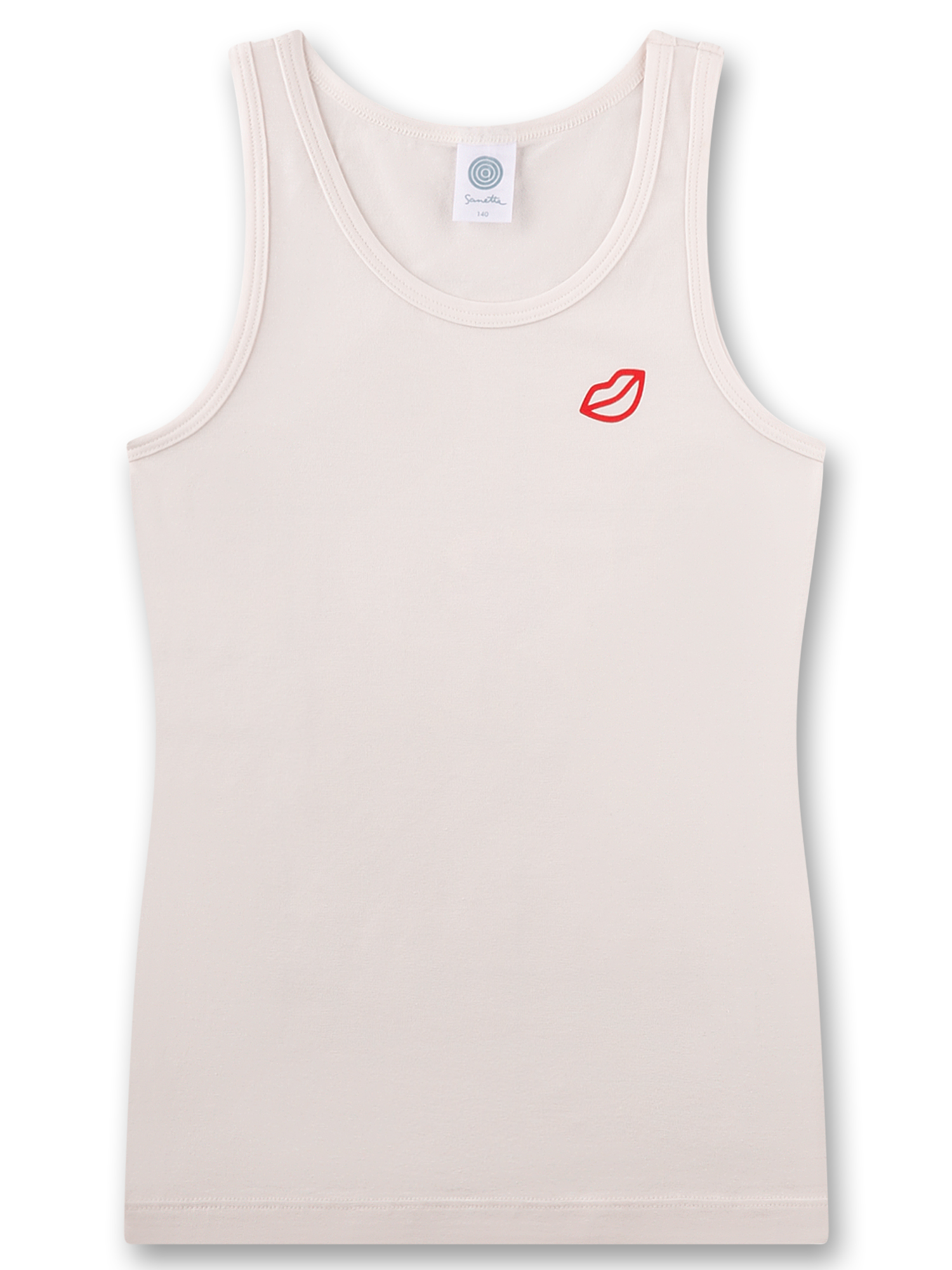 Mädchen-Unterhemd beige Lippe