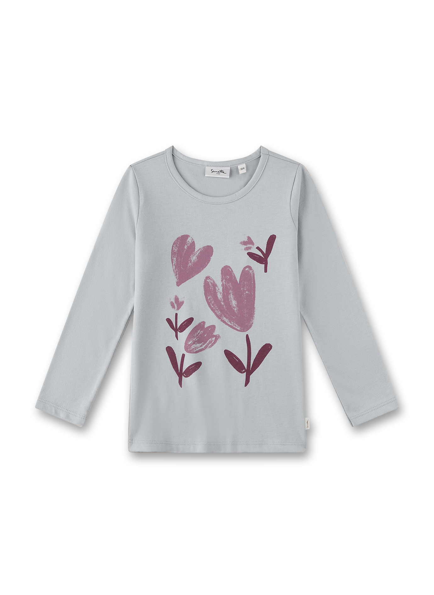 Sanetta Langarmshirt (1-tlg), Minimalistisch Gestaltetes Artwork In Sanetta Langarmshirt (1-tlg), Minimalistisch Gestaltetes Artwork In