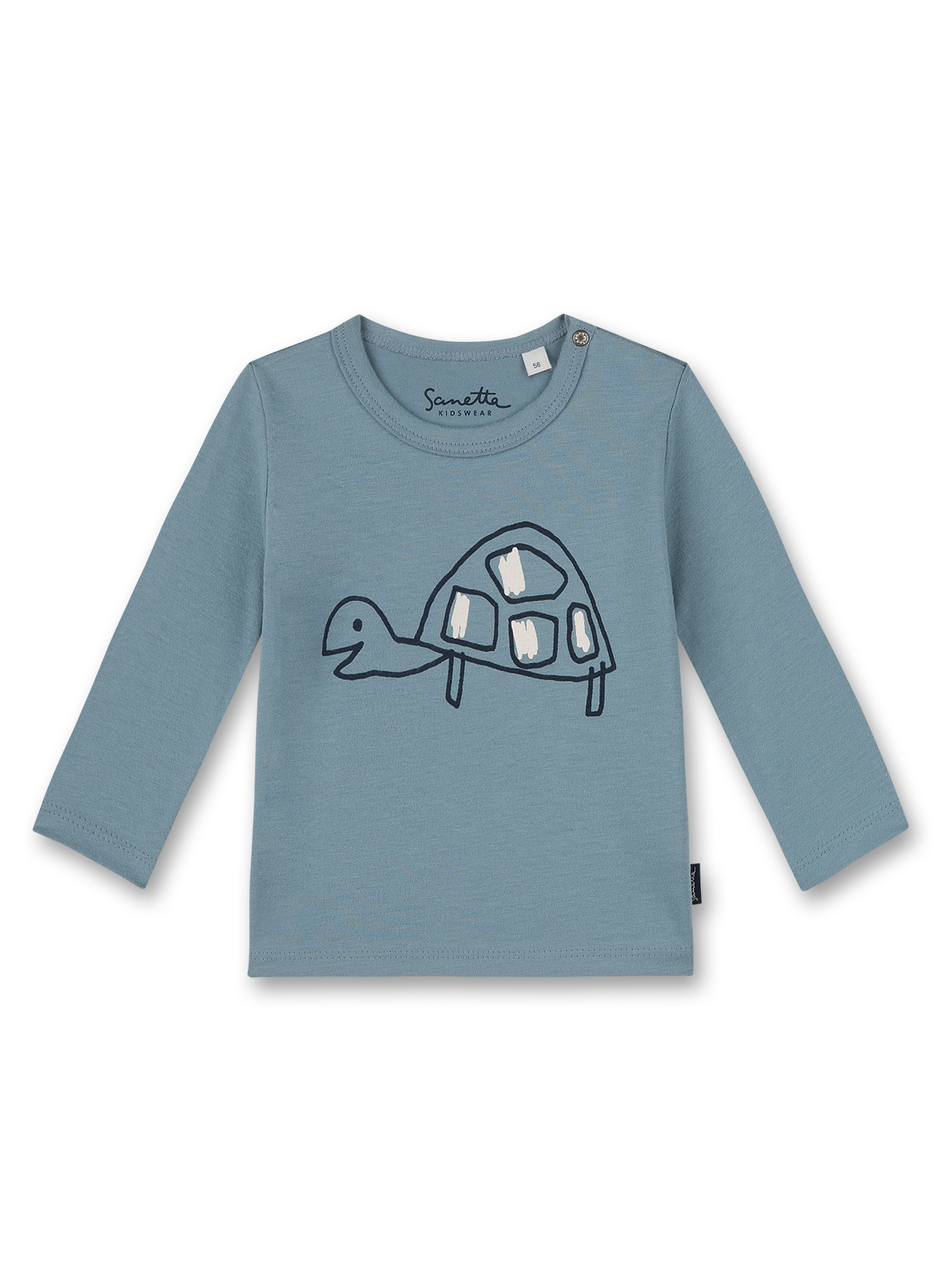 Jungen-Shirt langarm Blau Turtle