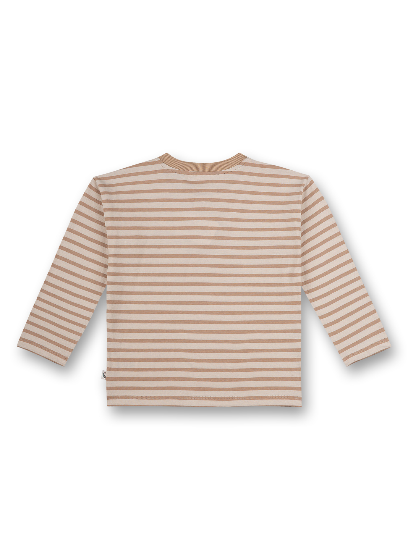 Jungen-Shirt langarm Beige Ringel