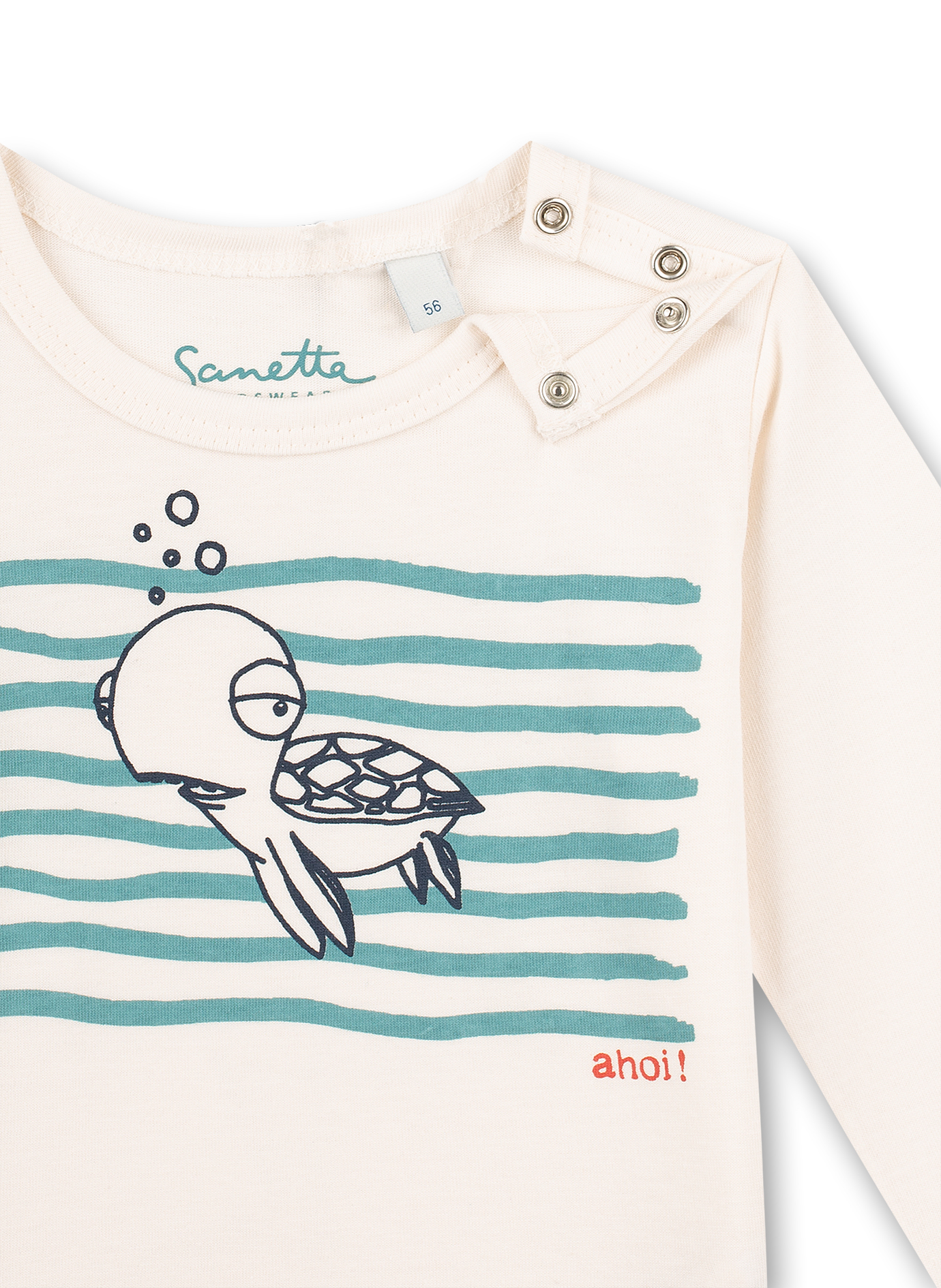 Jungen-Shirt langarm Weiß Ocean Friends
