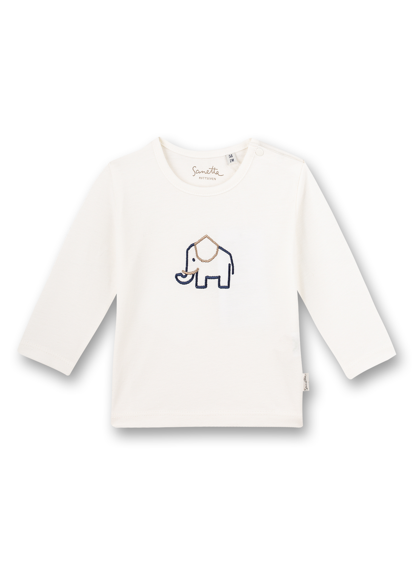 Jungen-Shirt langarm Off-White Family Elephant