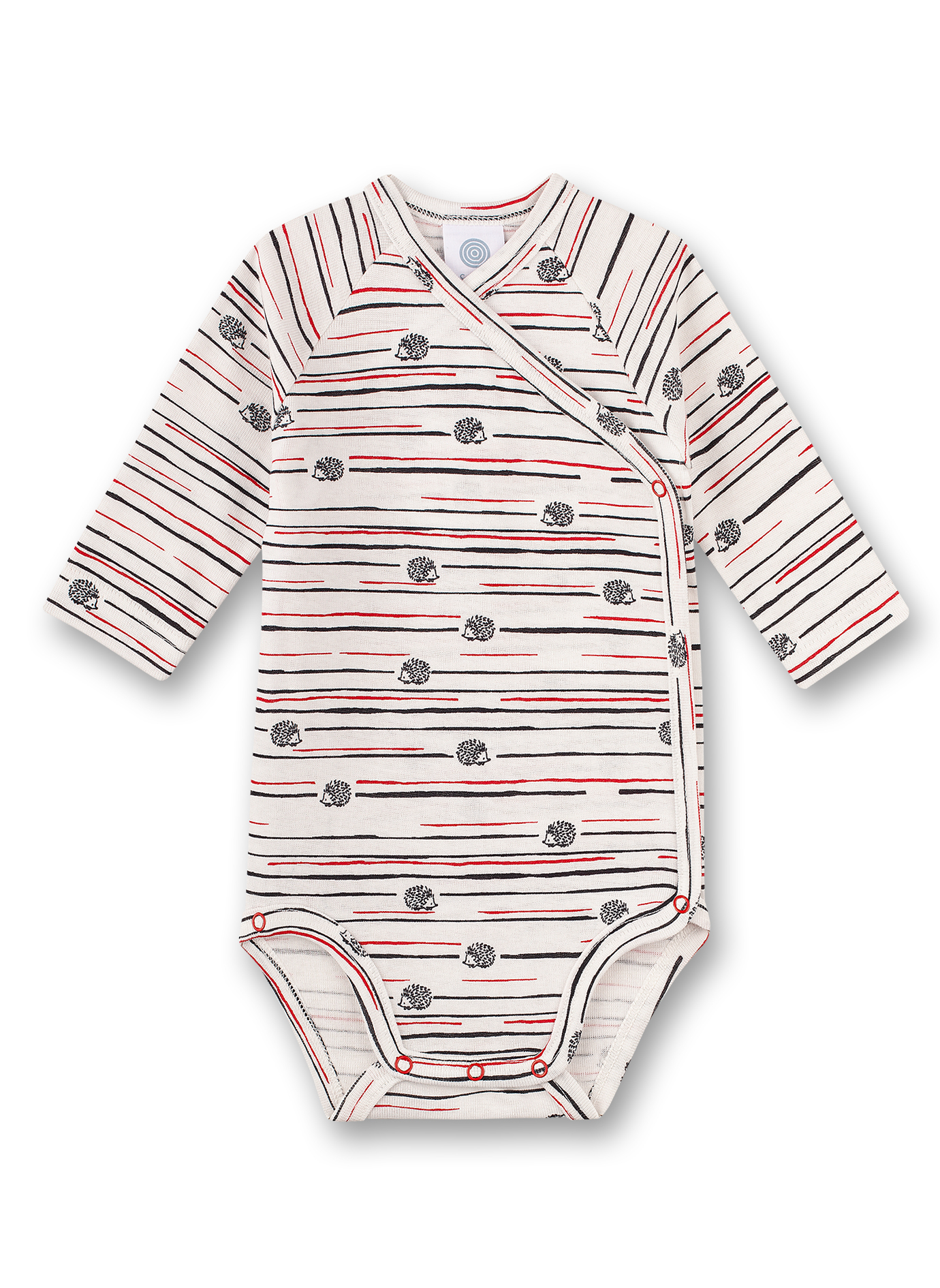 Jungen-Wickelbody langarm Beige Little wood