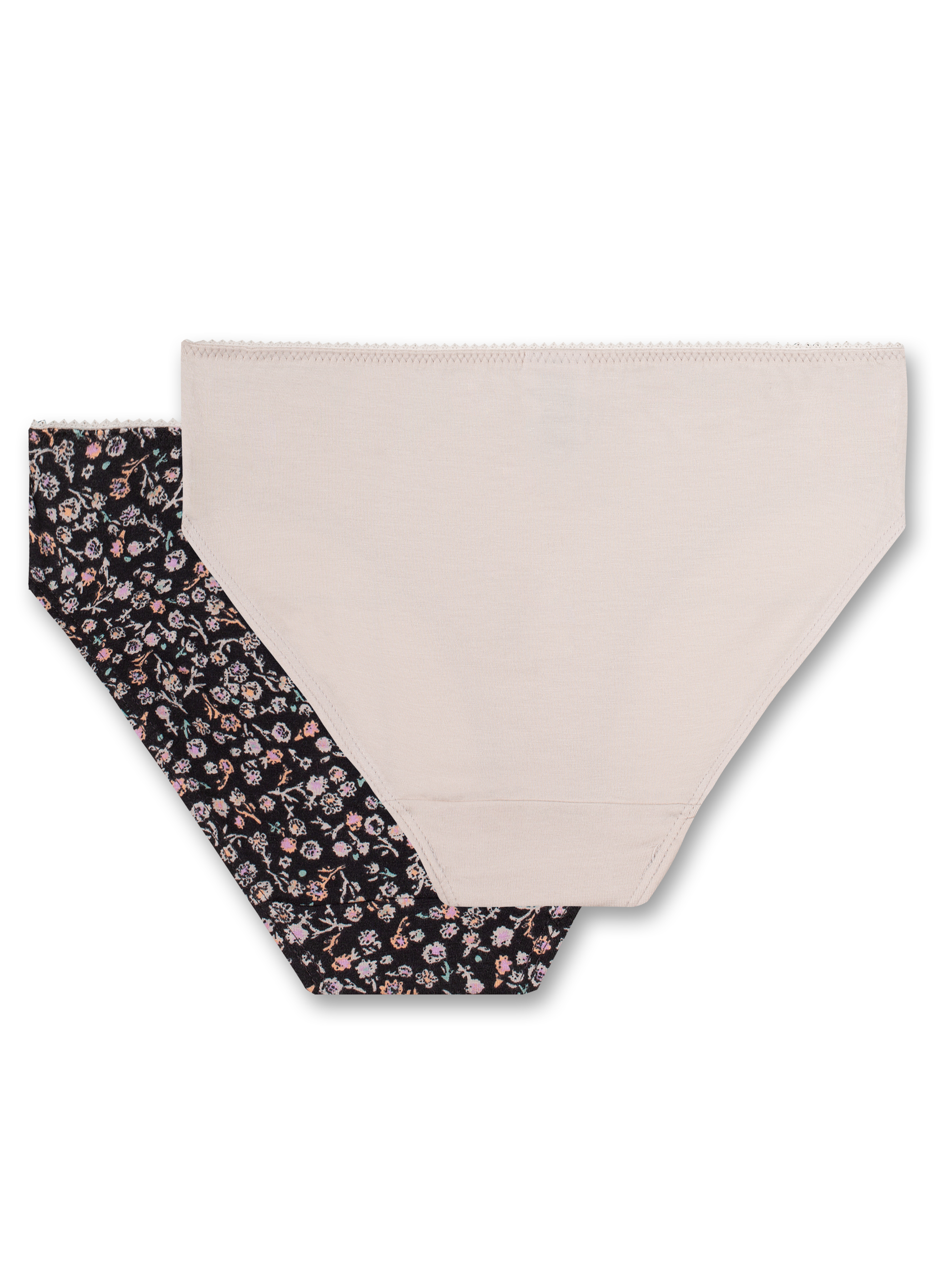 Mädchen-Rioslip (Doppelpack) Dunkelgrau und Rosa
