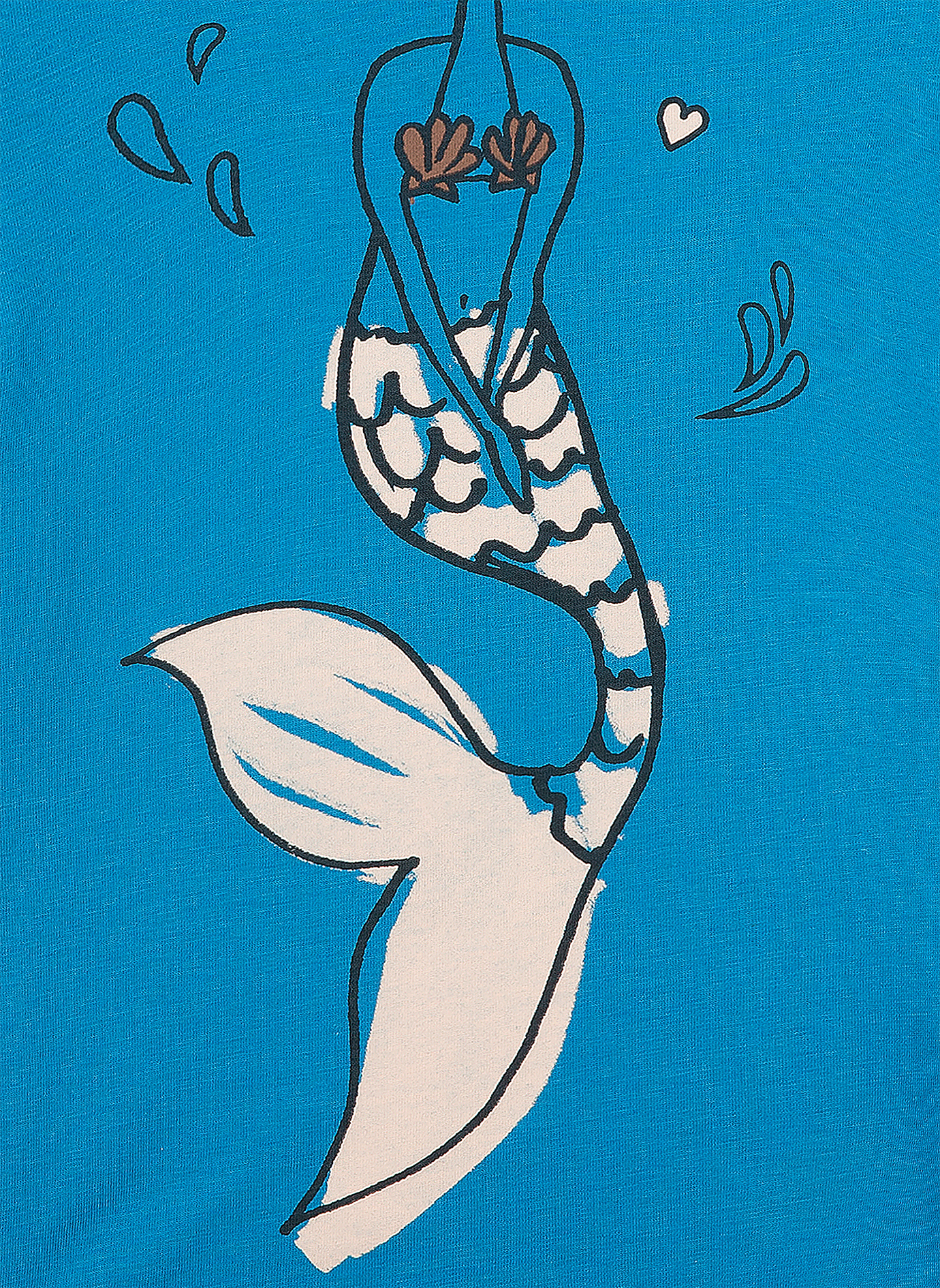 Mädchen T-Shirt Blau Mermaid