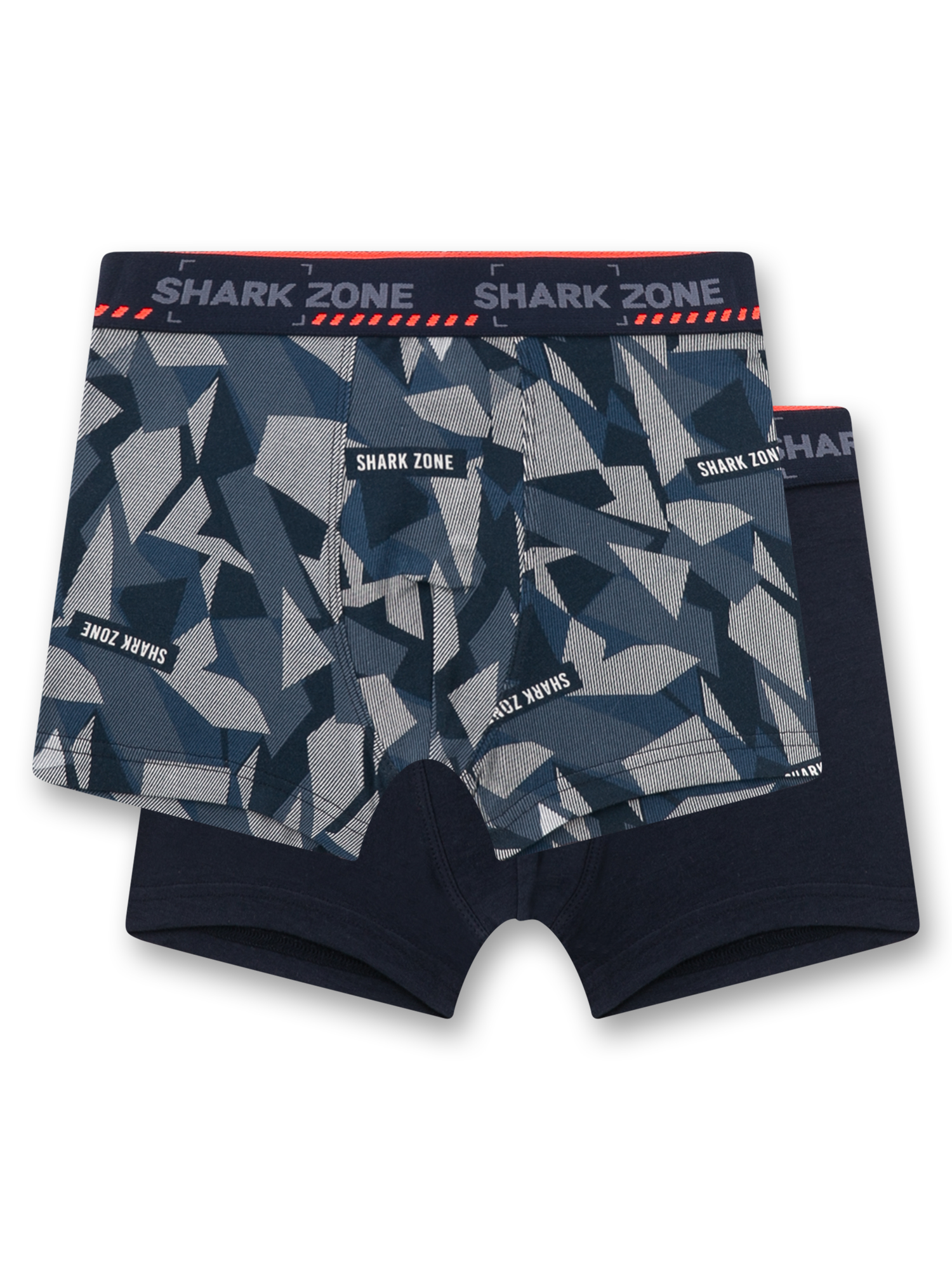 Jungen-Hipshorts (Doppelpack) blau & grau