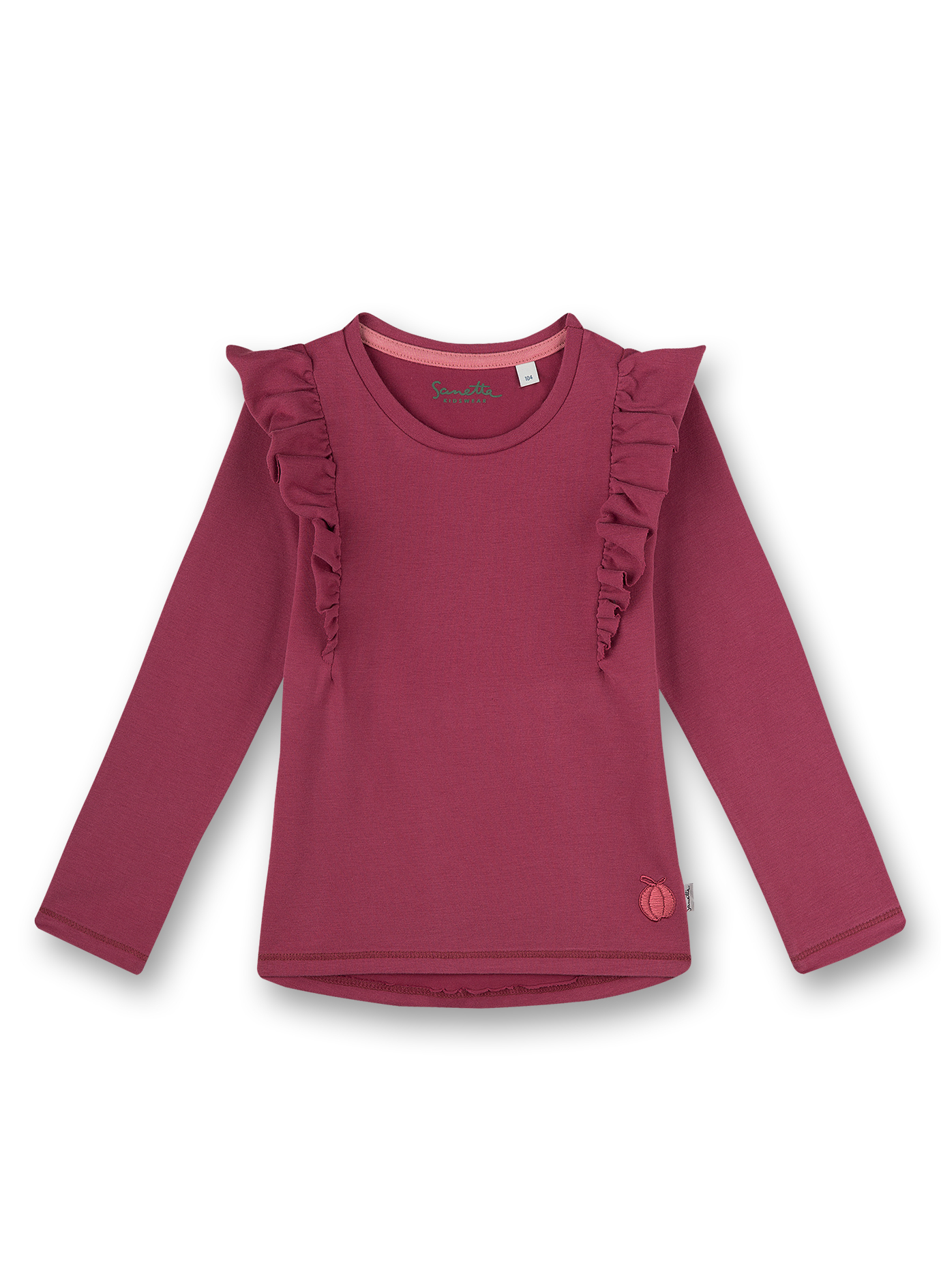 Mädchen-Shirt langarm Rosa Sweat Fruits