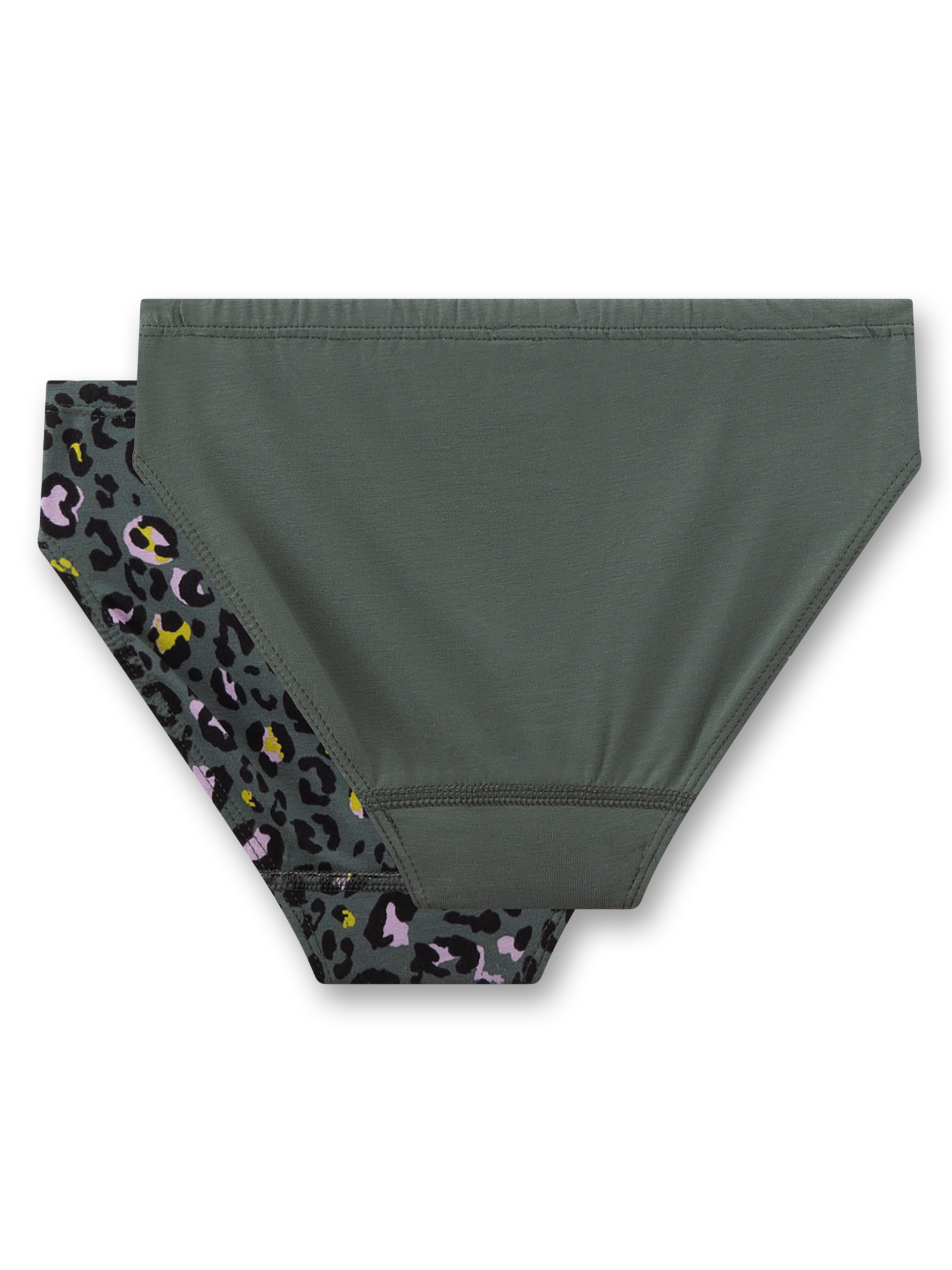 Höschen, Bauchband, einfarbig, ungleicher Druck, Leopard-Print