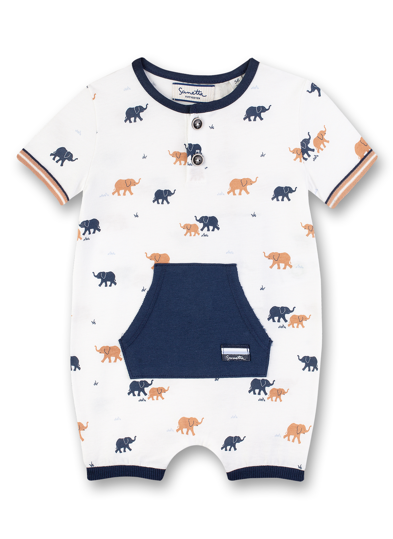 Jungen-Overall Off White Smart Elephant