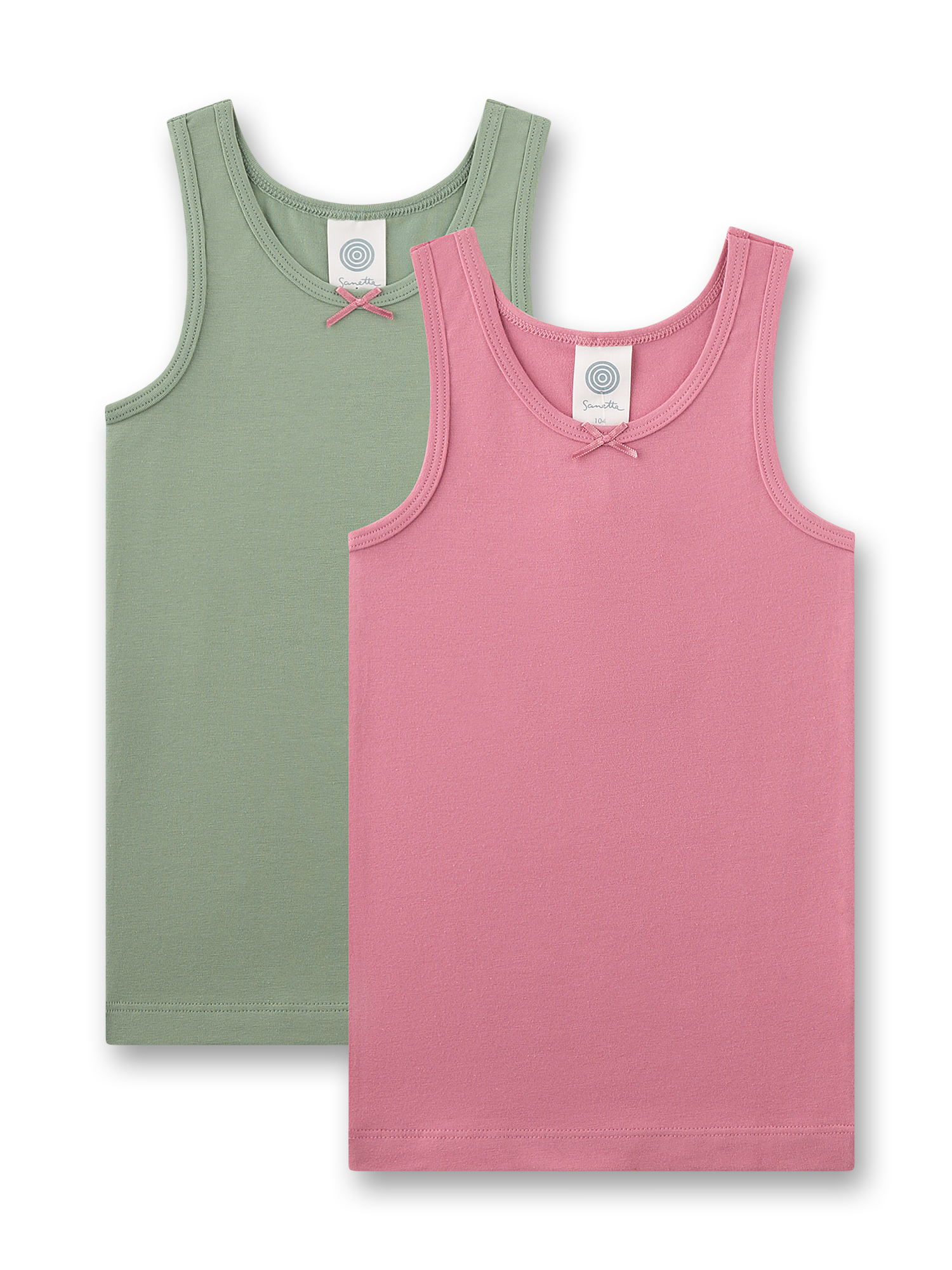 Tanktop, Schlafbekleidung, Zweierpack, Pink, Grün