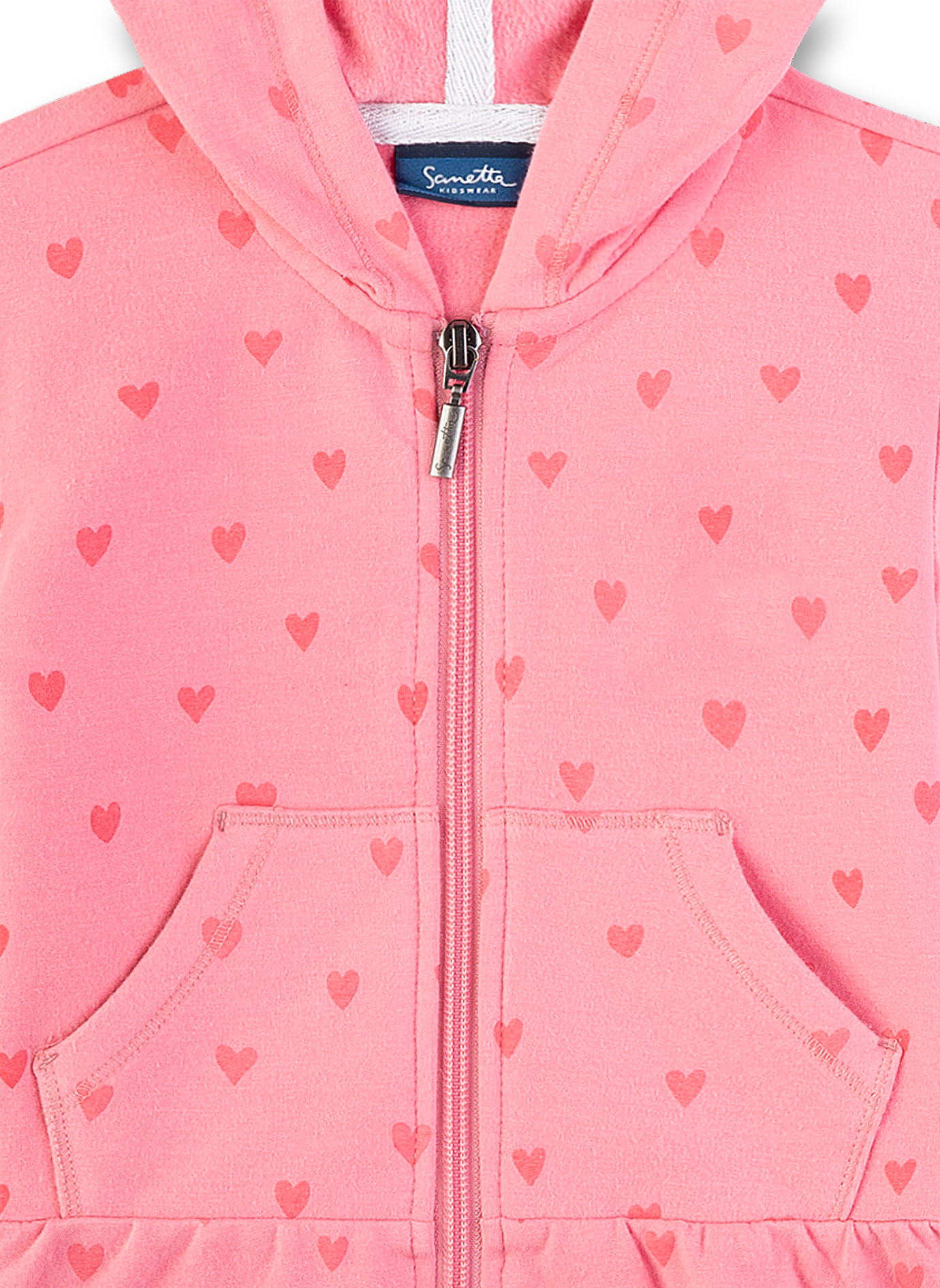 Mädchen-Sweatjacke Rosa Sweet Heart