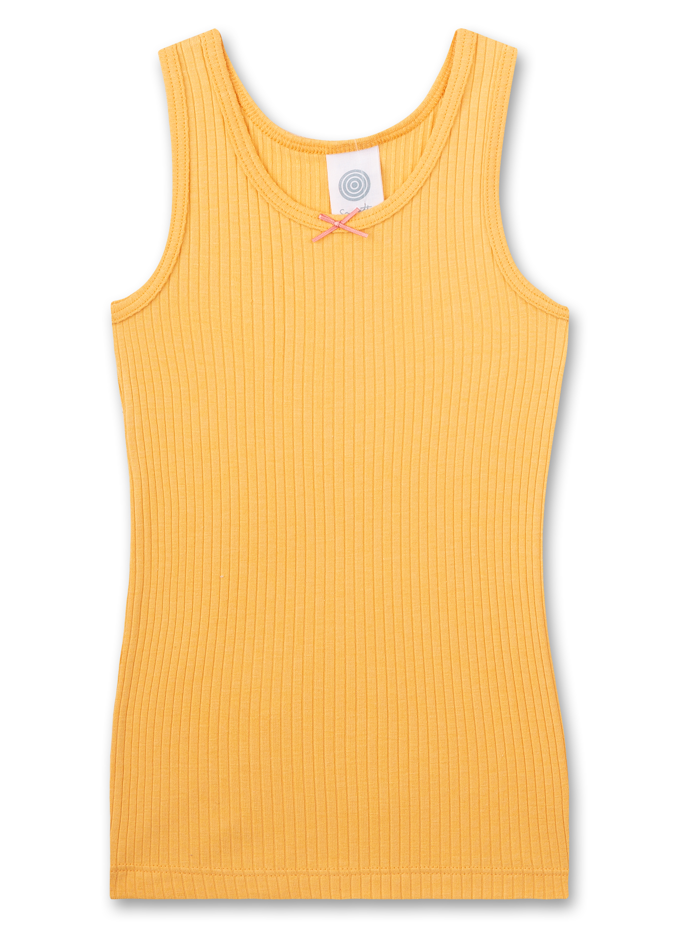 Mädchen-Unterhemd Rippe Gelb