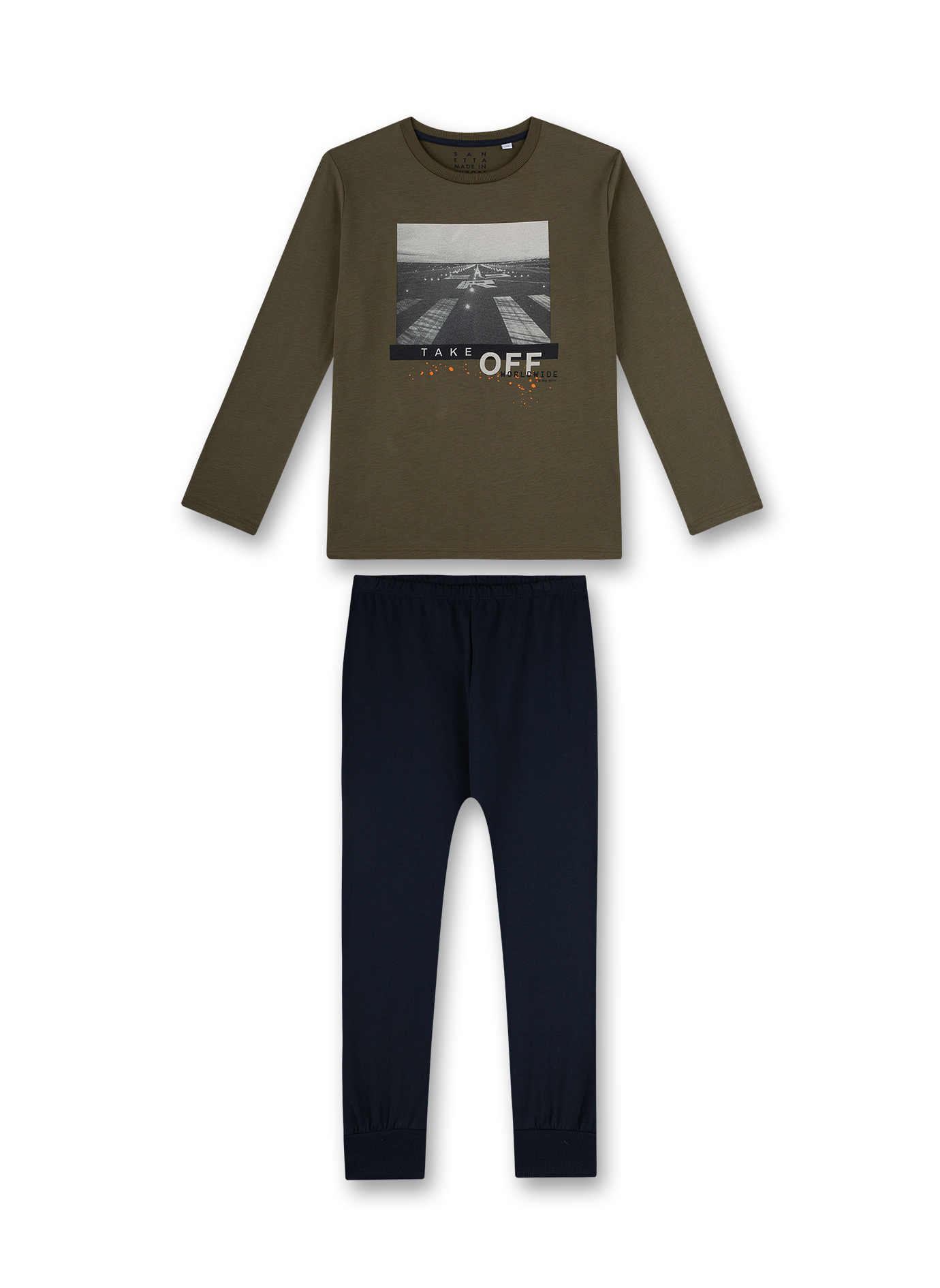 Jungen-Schlafanzug Grün