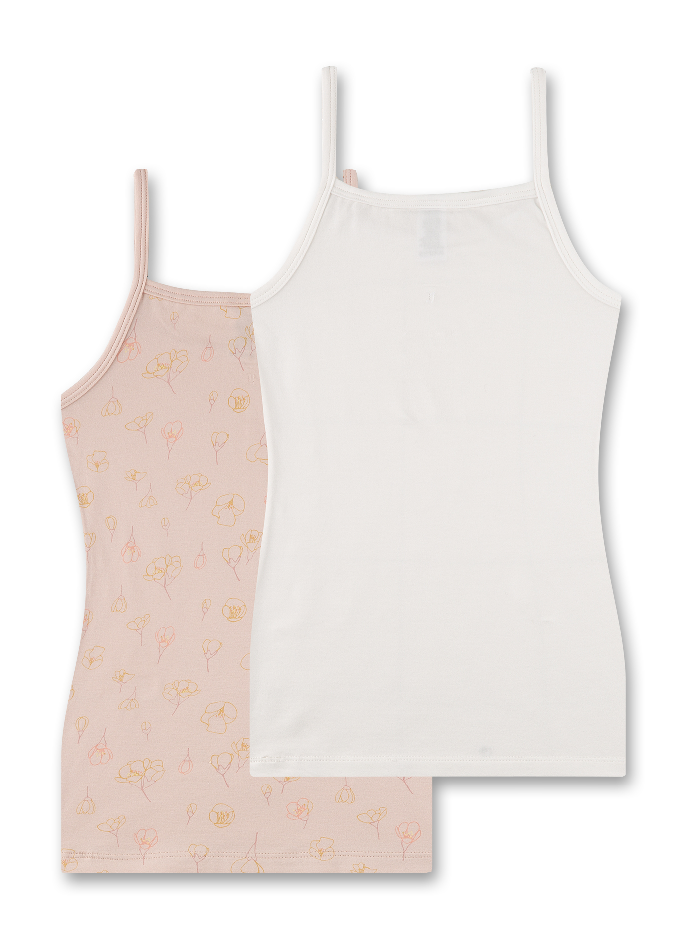 Mädchen-Unterhemden (Doppelpack) Lila & Off-White