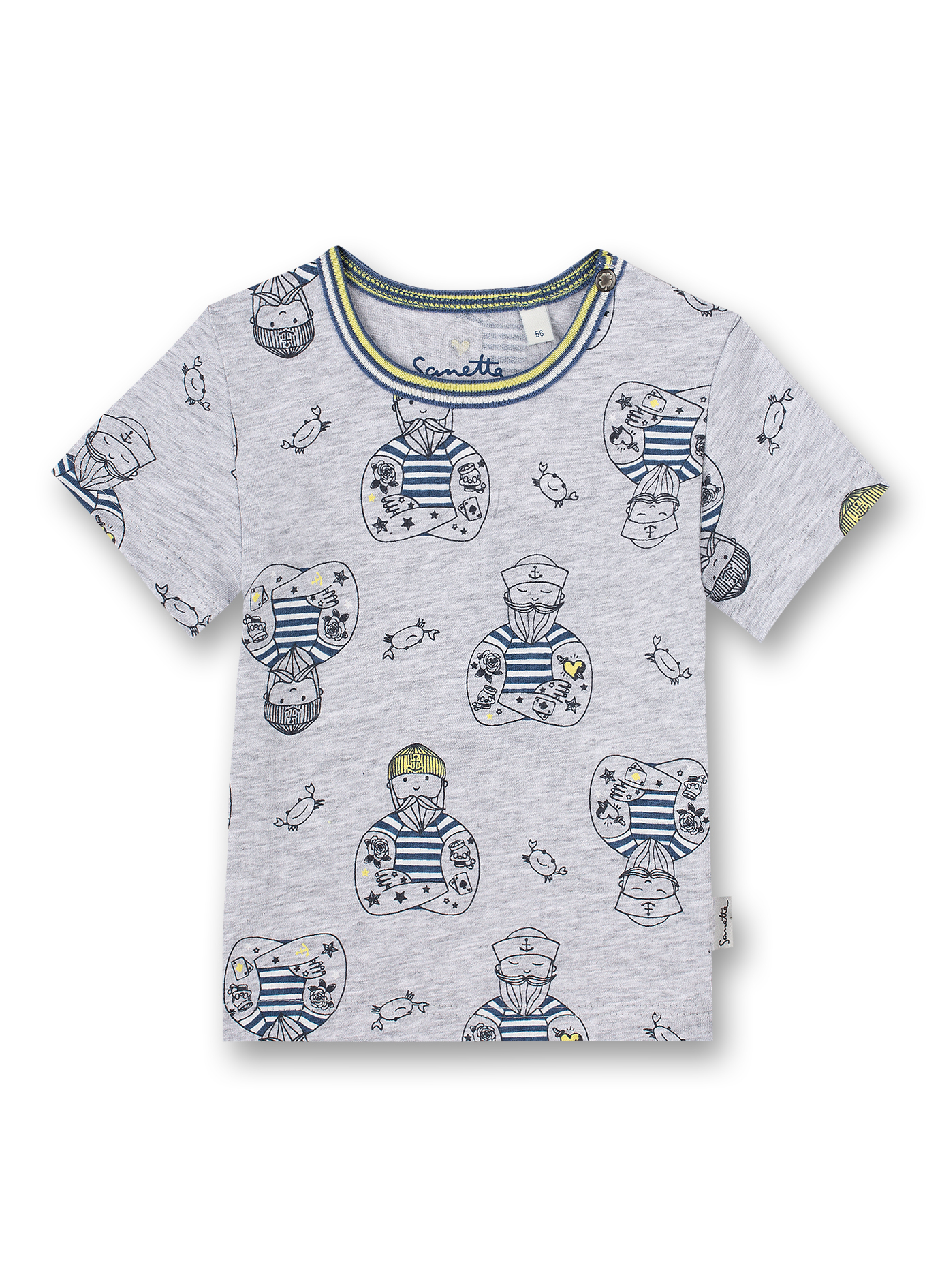 Jungen T-Shirt Graumelange Beach Crab