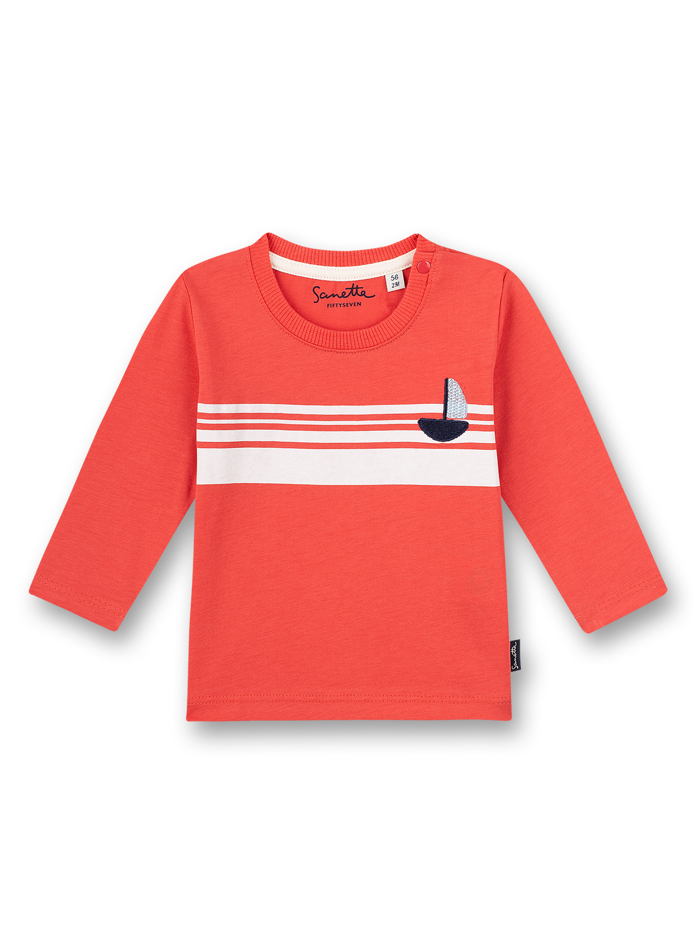 Jungen-Shirt langarm Rot Little Lobster