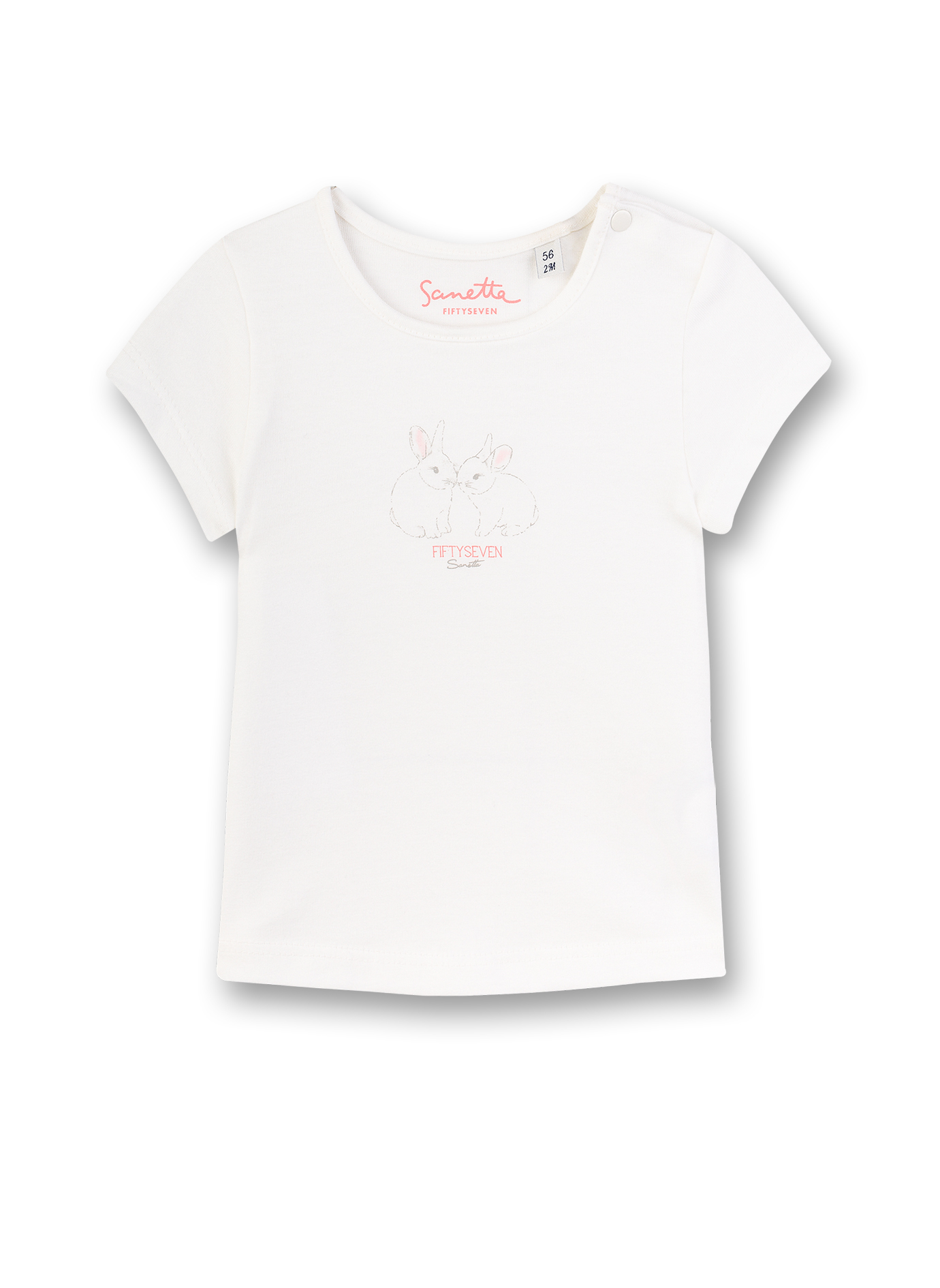 Mädchen T-Shirt Off White Lovely Bunny