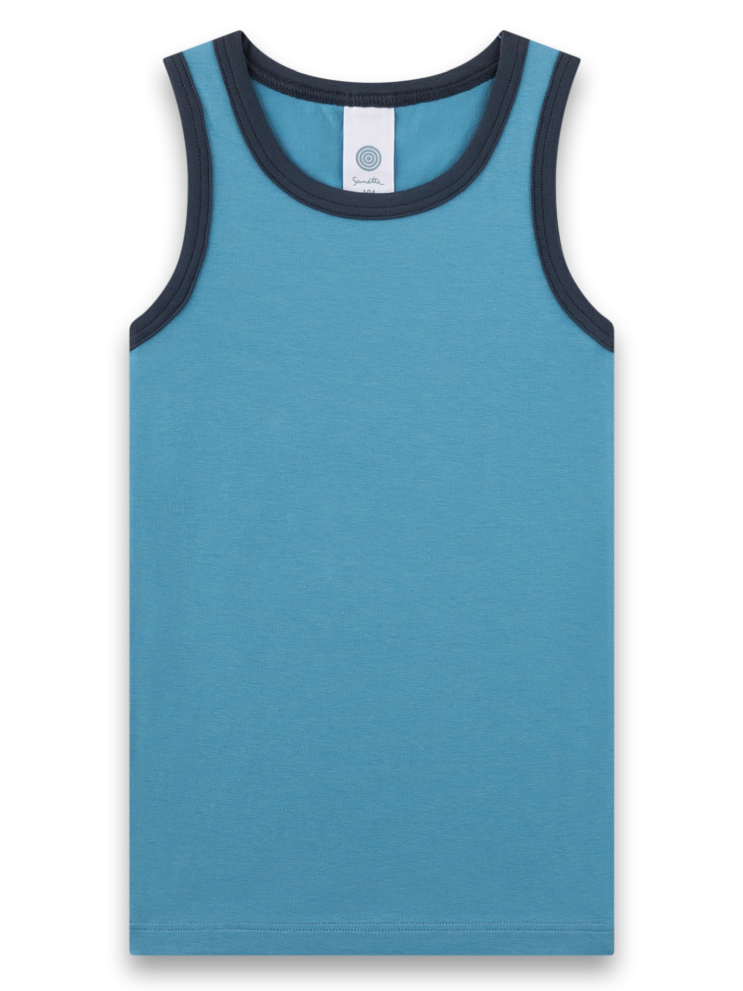 Tanktop, Blau, Stretch-ärmlos, Kinder, Baumwolle